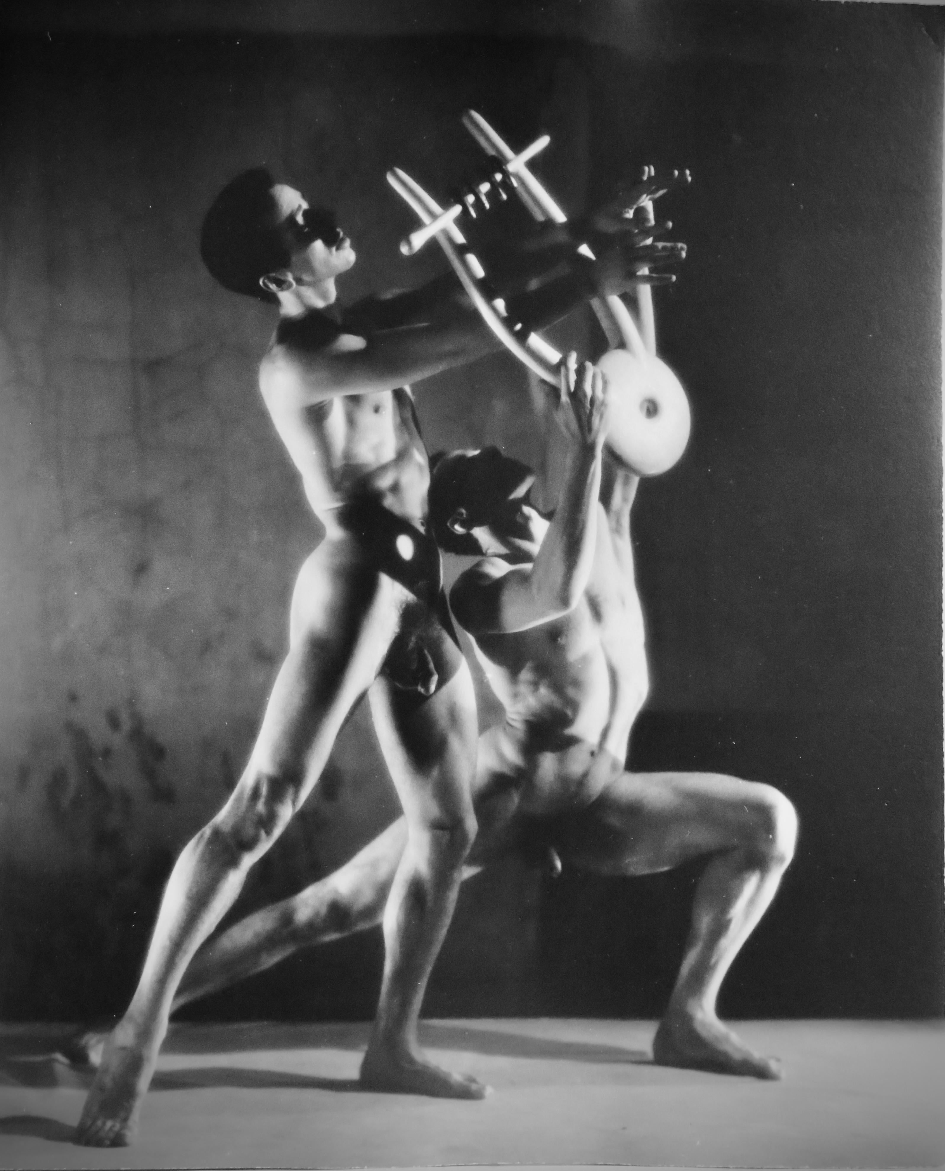 George Platt Lynes Black and White Photograph - Orpheus #1 - Balanchine Ballet with Francisco Moncion and Nicholas Magallanes 