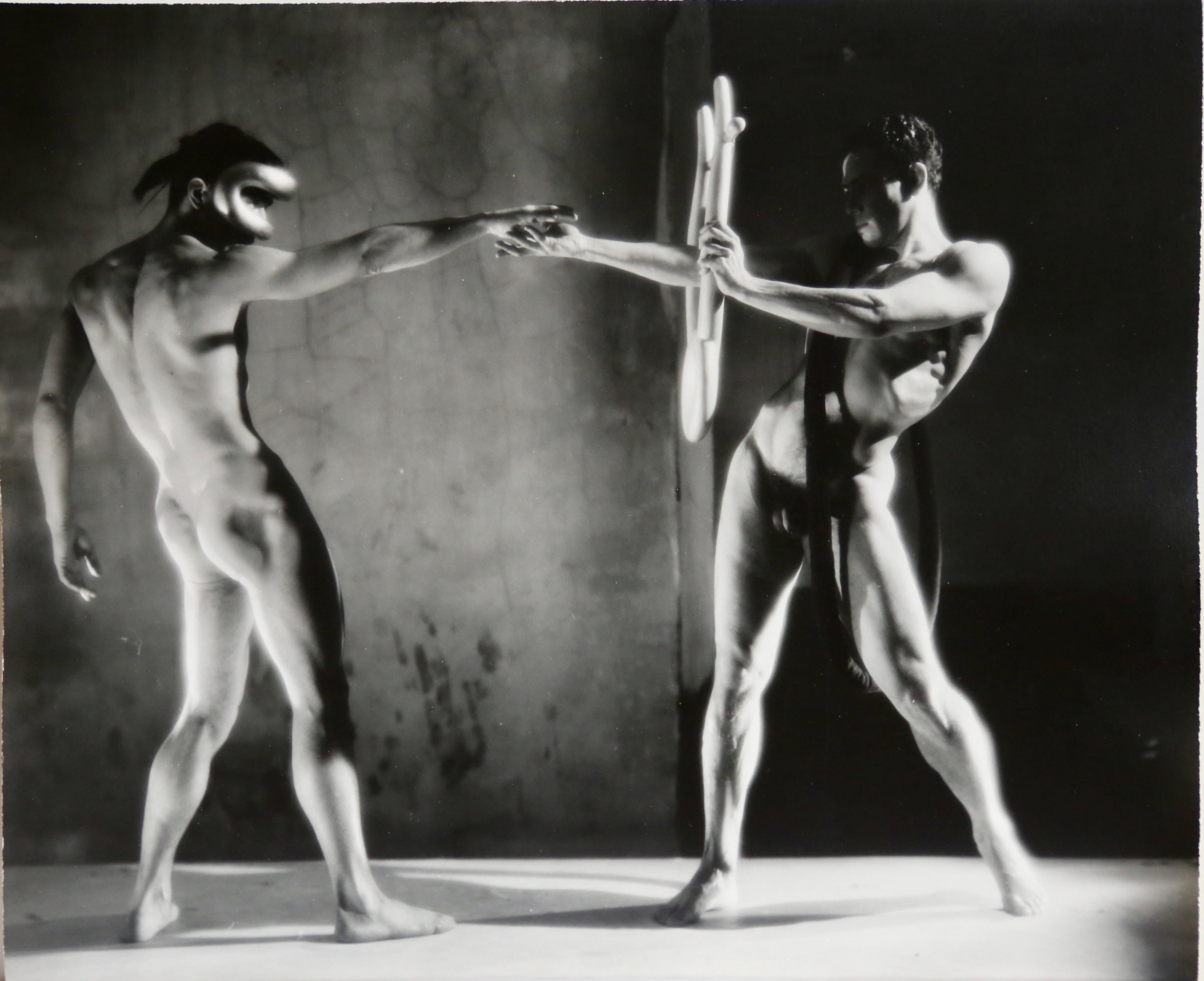 George Platt Lynes Nude Photograph - Orpheus #12 - Balanchine Ballet with Francisco Moncion and Nicholas Magallanes