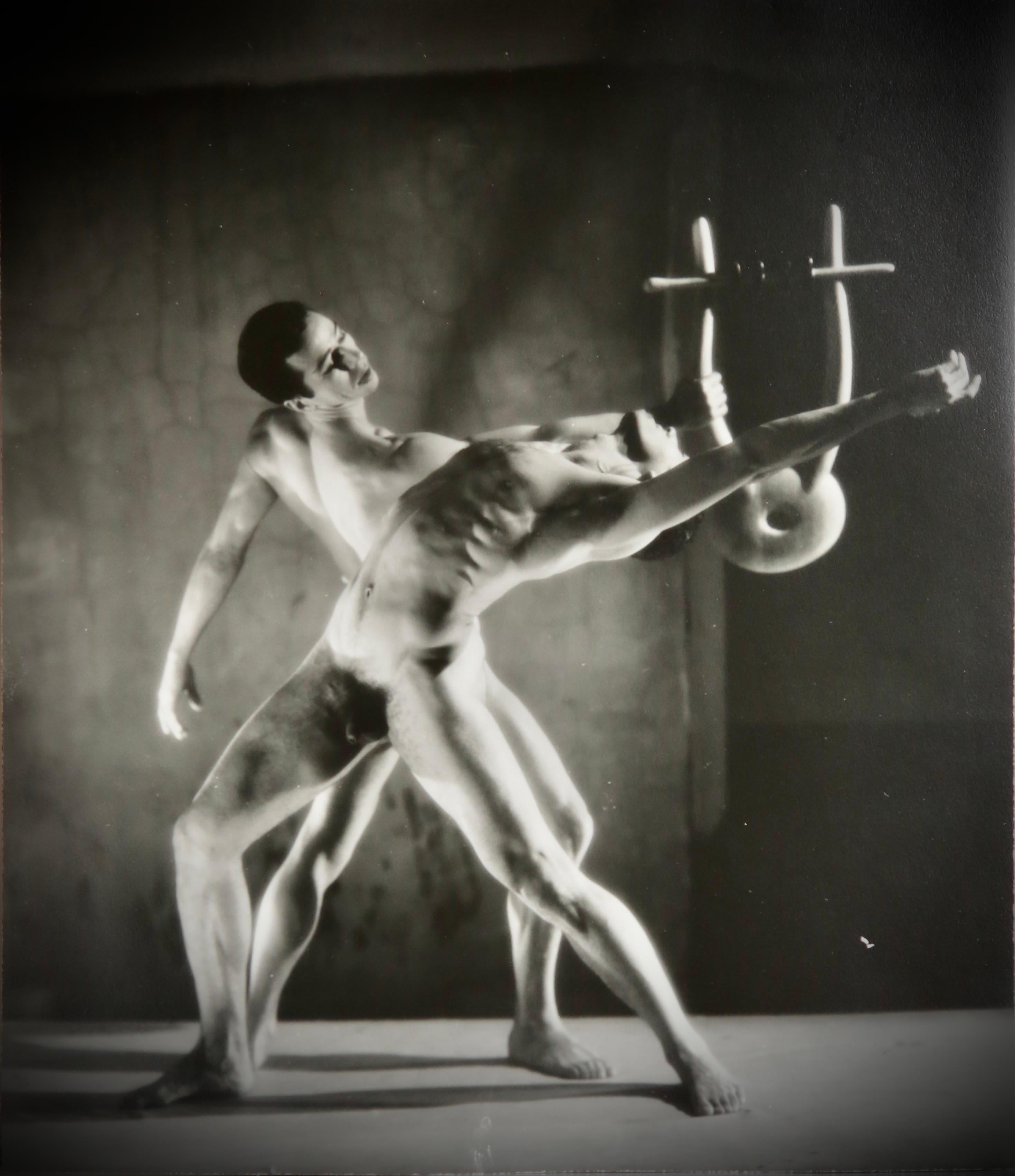 George Platt Lynes Nude Photograph - Orpheus #7 - Balanchine Ballet with Francisco Moncion and Nicholas Magallanes