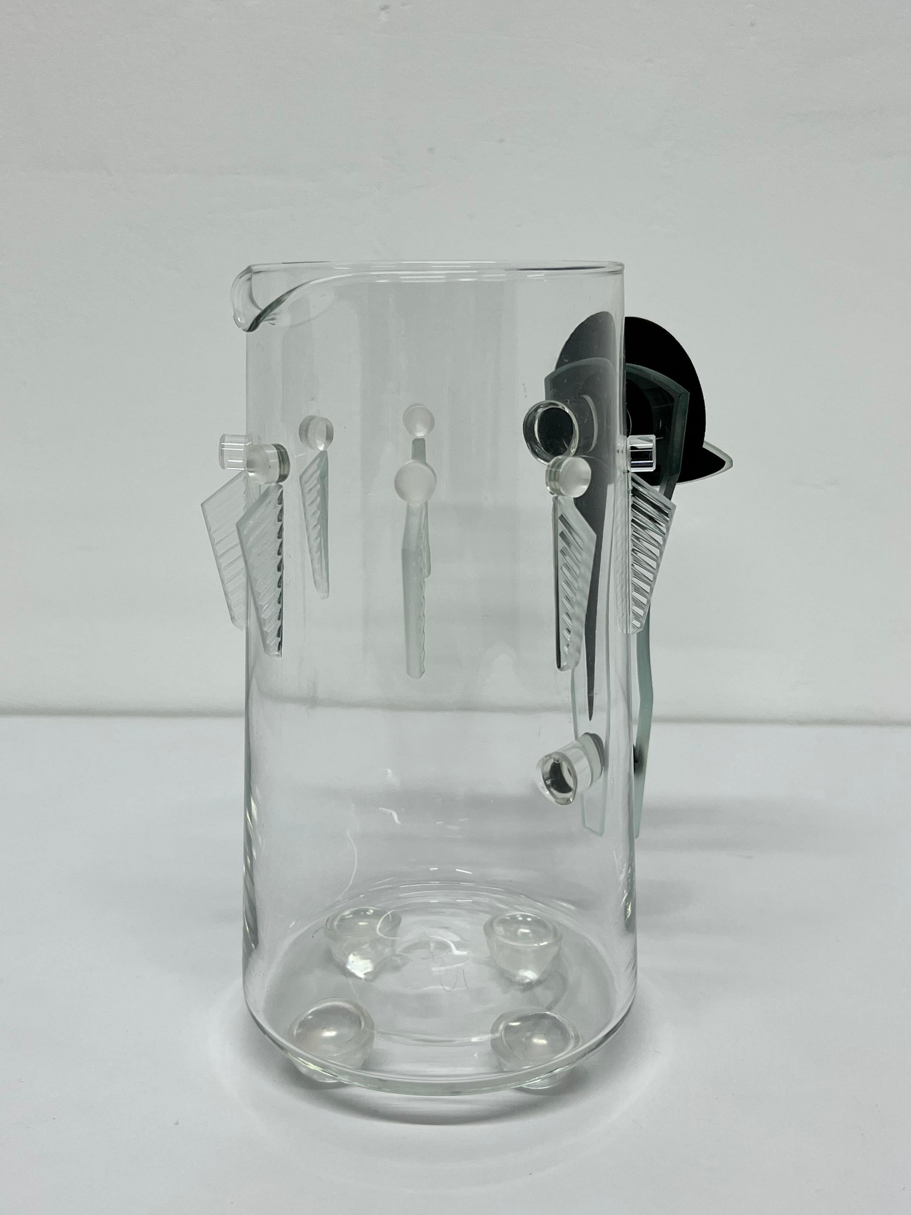 Postmoderner, postmoderner, Deko-Revival-Kunstglaskrug von George Ponzini (Nordamerikanisch) im Angebot