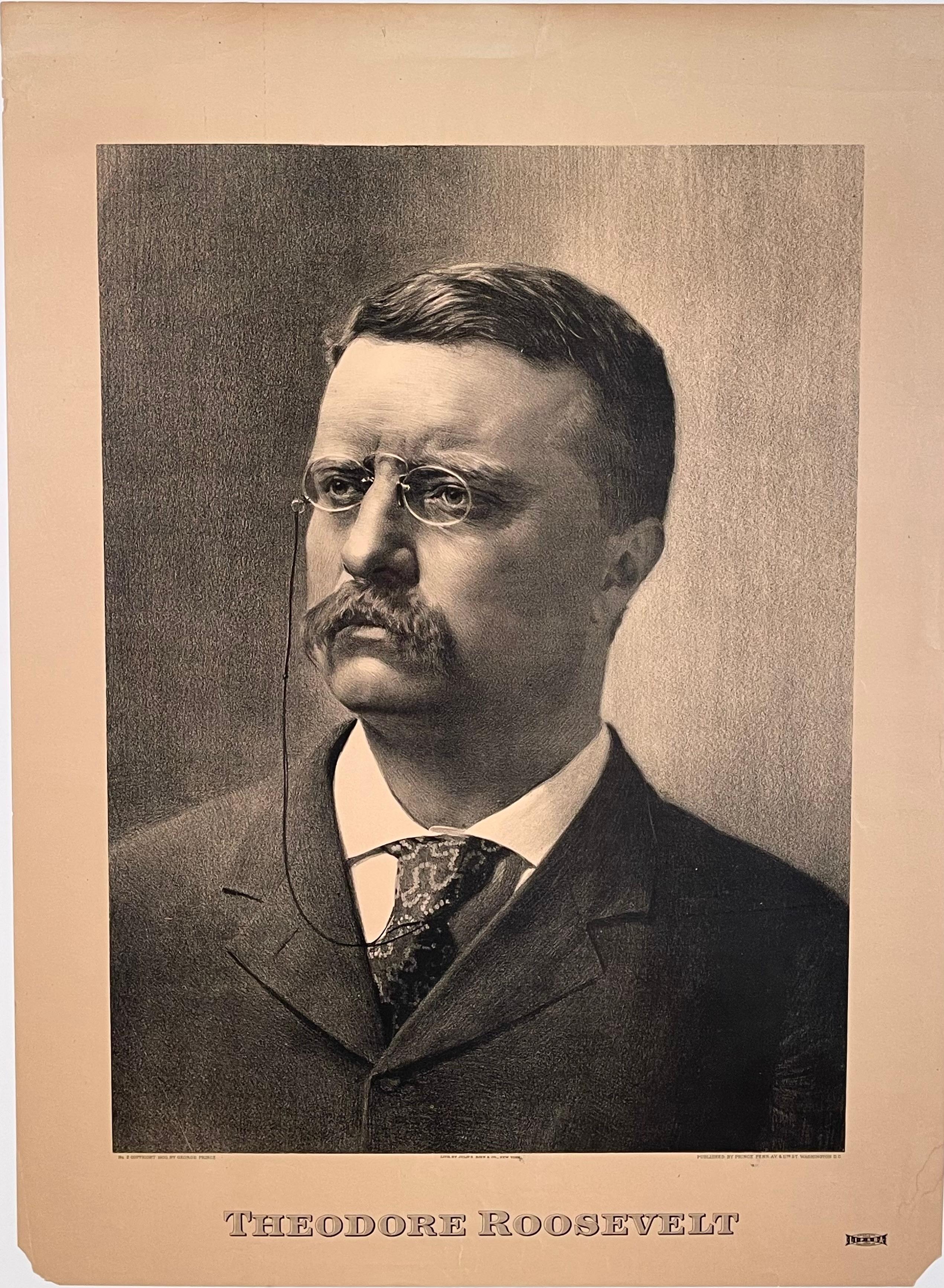 WILLIAM MCKINLEY AND THEODORE ROOSEVELT CAMPAIGN POSTERS. - Photograph by george prince