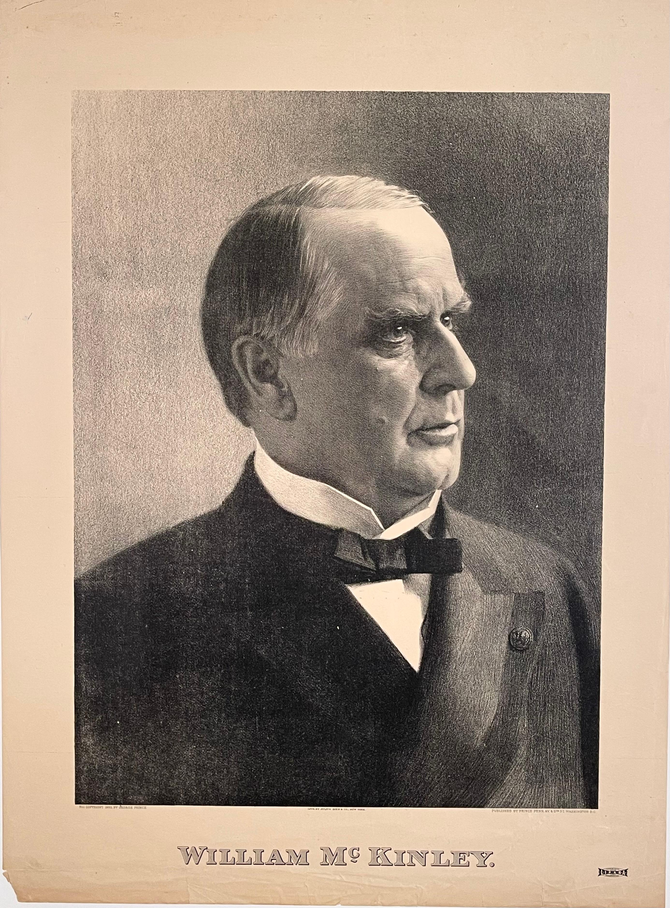 WILLIAM MCKINLEY UND THEODORE ROOSEVELT CAMPAIGN POSTERS.