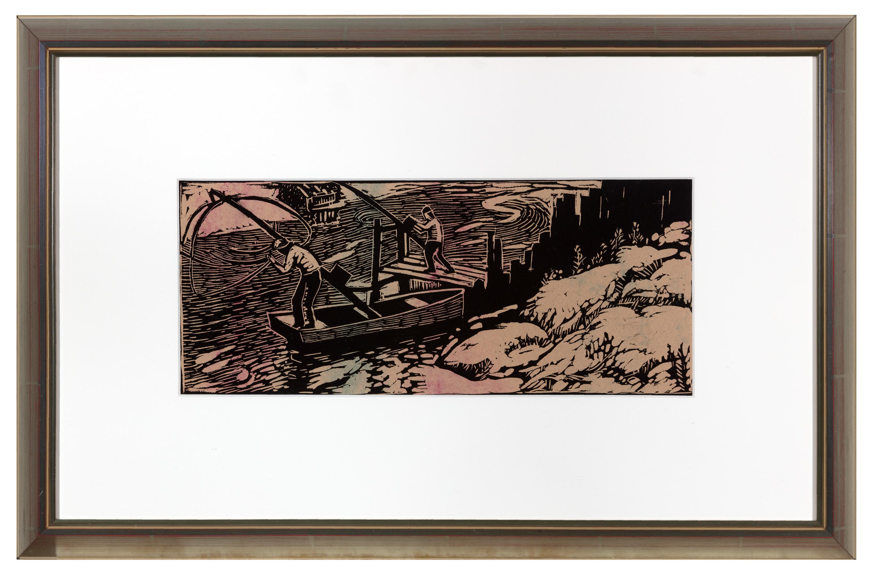 George Raab Landscape Print - Fishing