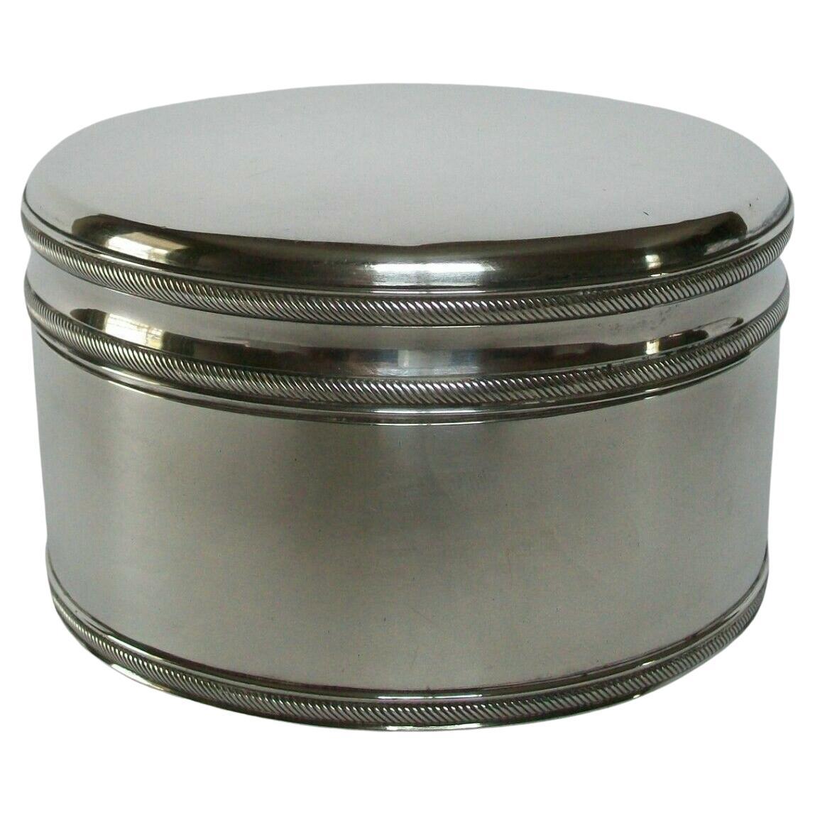 George Reevers, Dutch .934 Silver Biscuit Box, Rope Borders, Holland, C.1838 For Sale