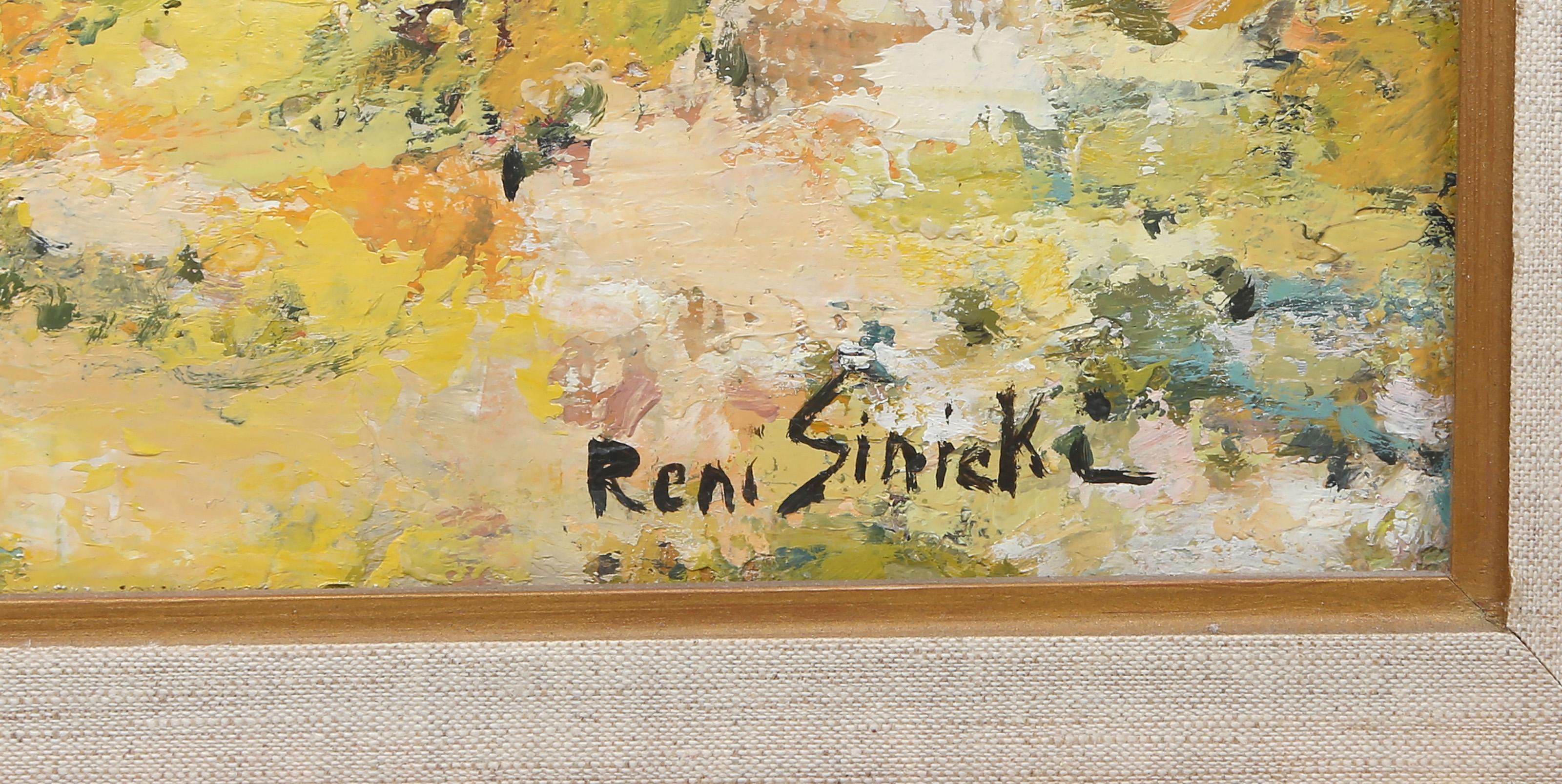 Cottage on the Hill, Impressionist Oil Painting by George René Sinicki For Sale 2