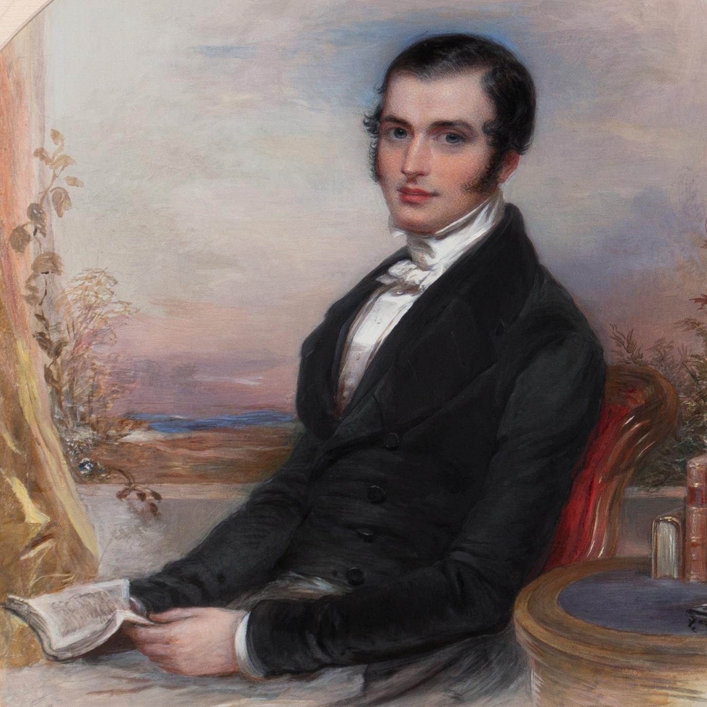 Ritratto di un gentiluomo che legge, Regency Dandy, William Blake, Royal Academy in vendita 2