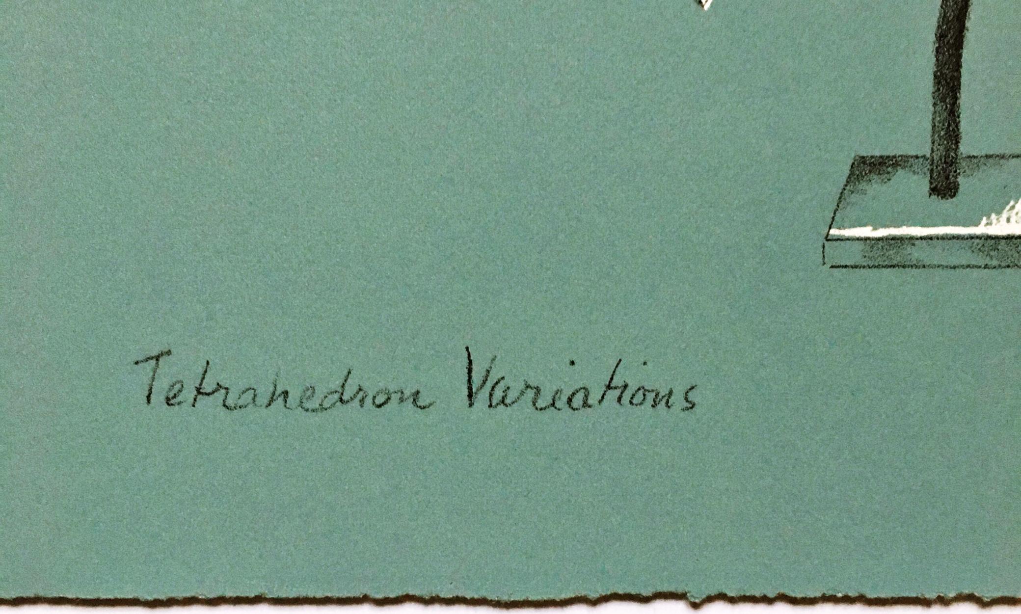 Variations du tétraèdre (86, Verlag Marburg) - Cinétique Print par George Rickey