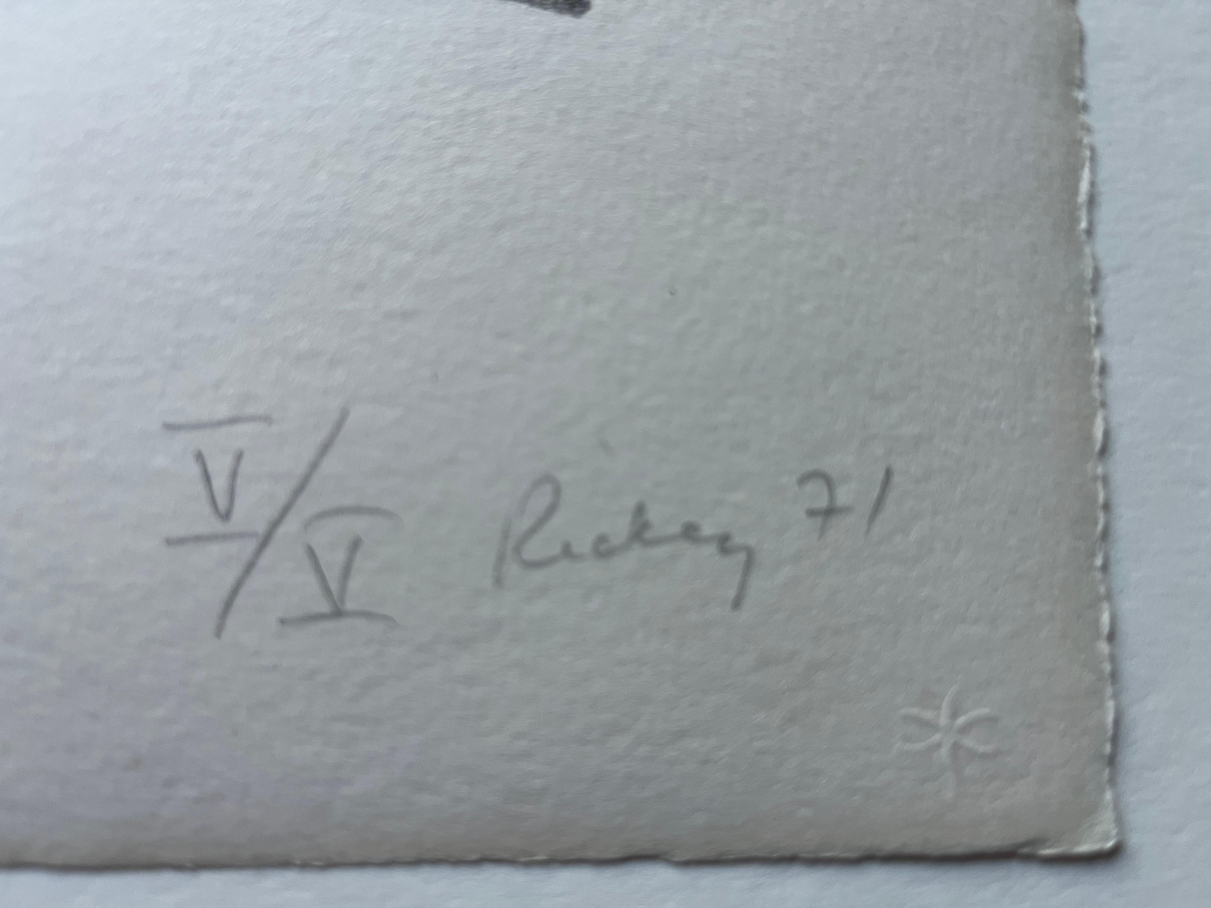 Litografía sobre papel blanco Arches Cover.  Una de las 5 pruebas de artista, aparte de una edición de 35.  Firmado por el artista, fechado y numerado, en números romanos, V/V a lápiz, margen inferior derecho.  Impreso y publicado por el Instituto