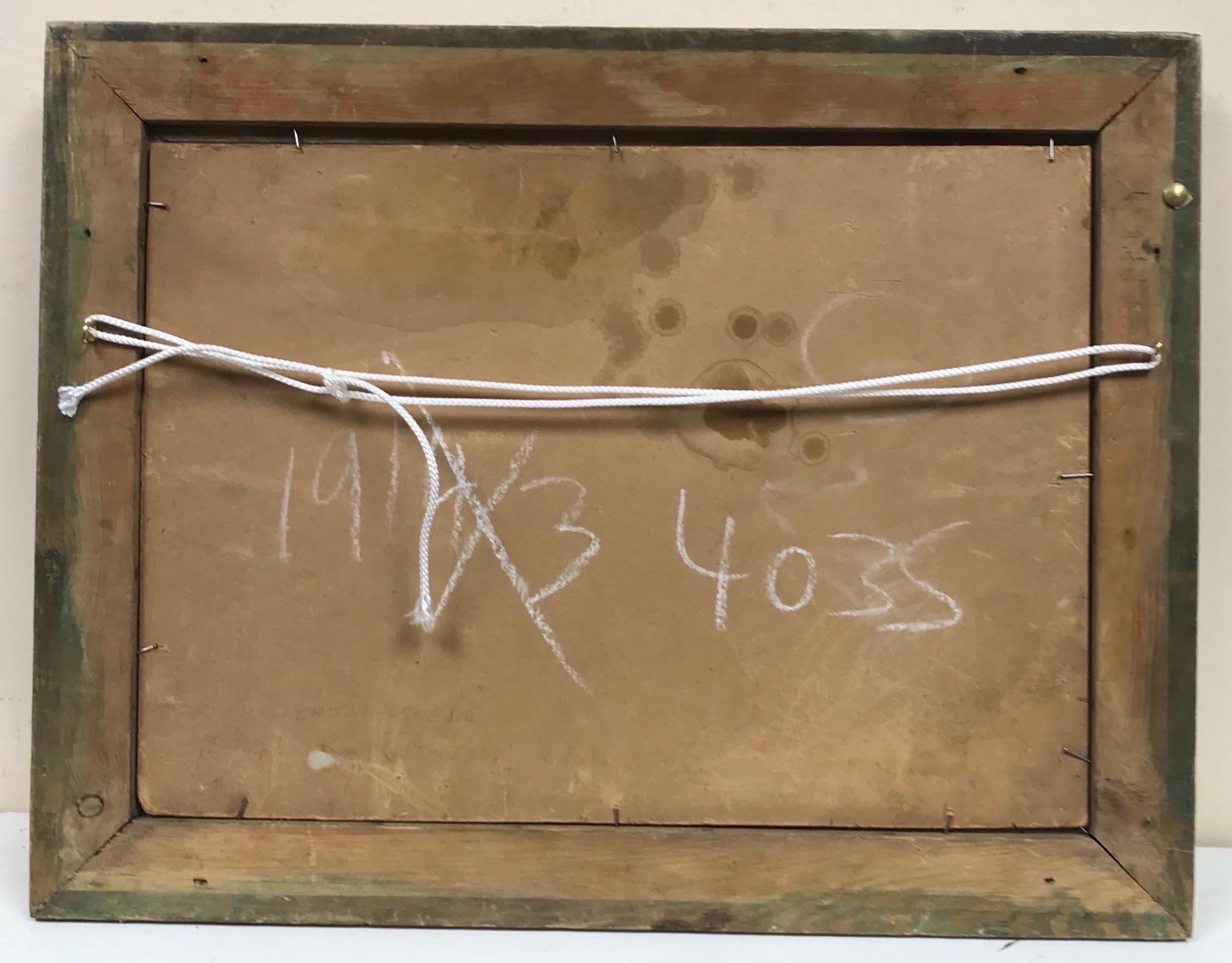 Antique British Pintura al Óleo Firmada Impresionista, Figura Caminando Continental LS en venta 3