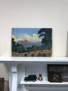 1930's French Provencal Signed Oil Fauvist Colors Beautiful Sky