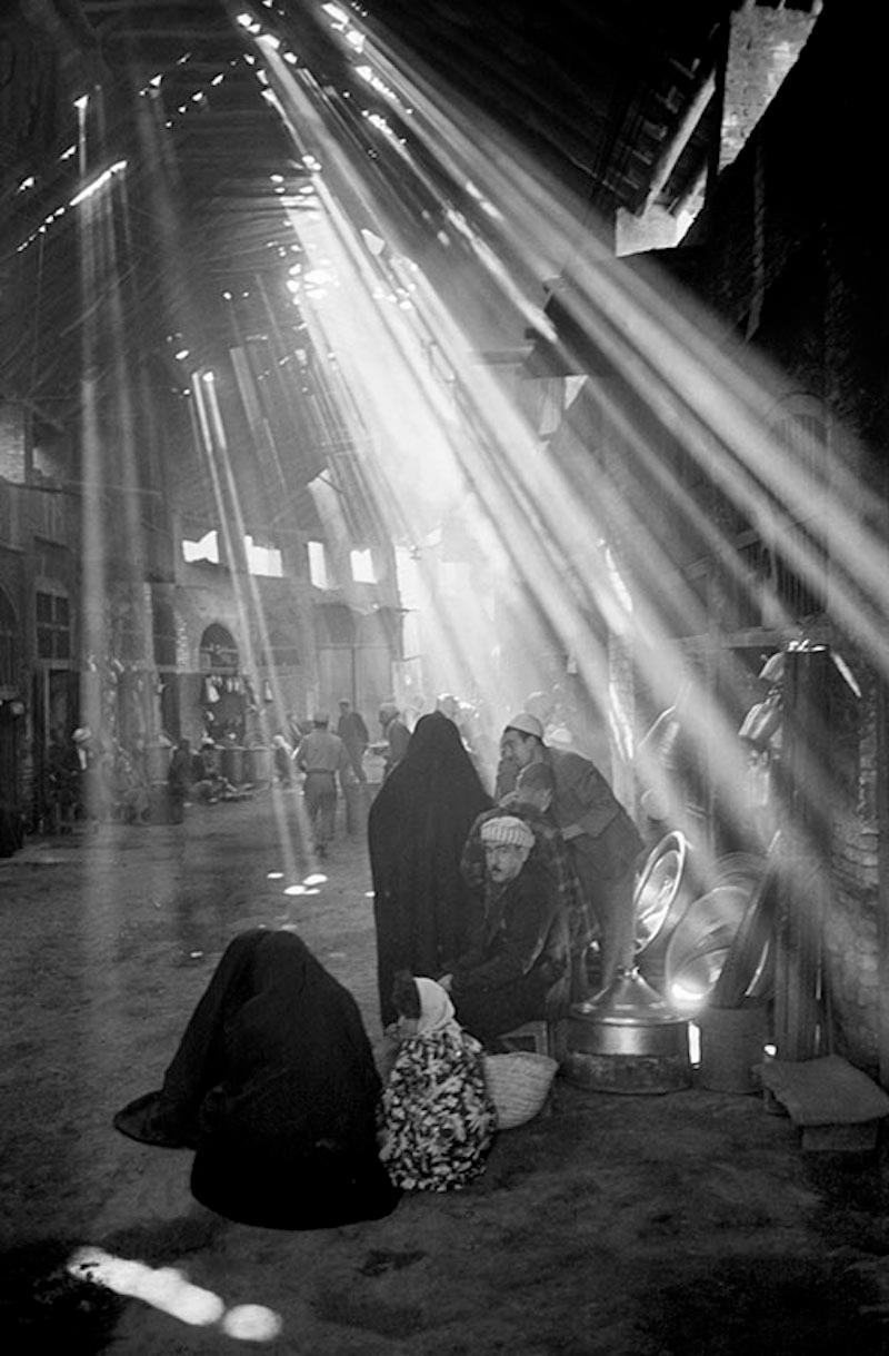Light streaming into the ancient suqs of Baghdad, Iraq, 1952.

All available sizes and editions:
16" x 20", Edition size 25
30"x 40", Edition size 25
40" x 60", Edition size 25

This photograph will be printed once payment has been received and will