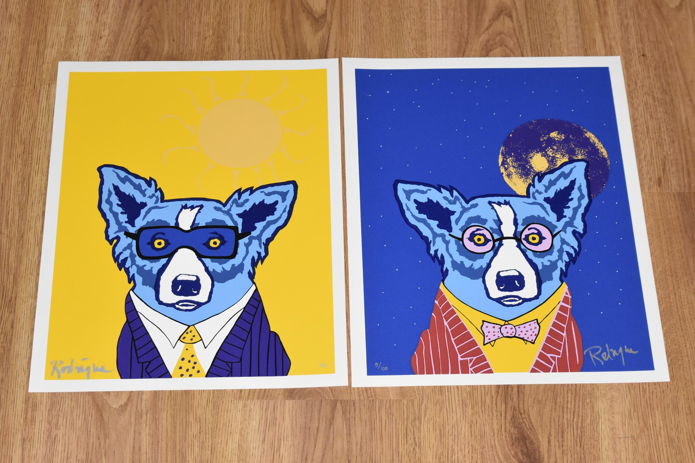 My Future's So Bright I Gotta Tragschirme/Looking at Life Through Rose Colored G – Print von George Rodrigue