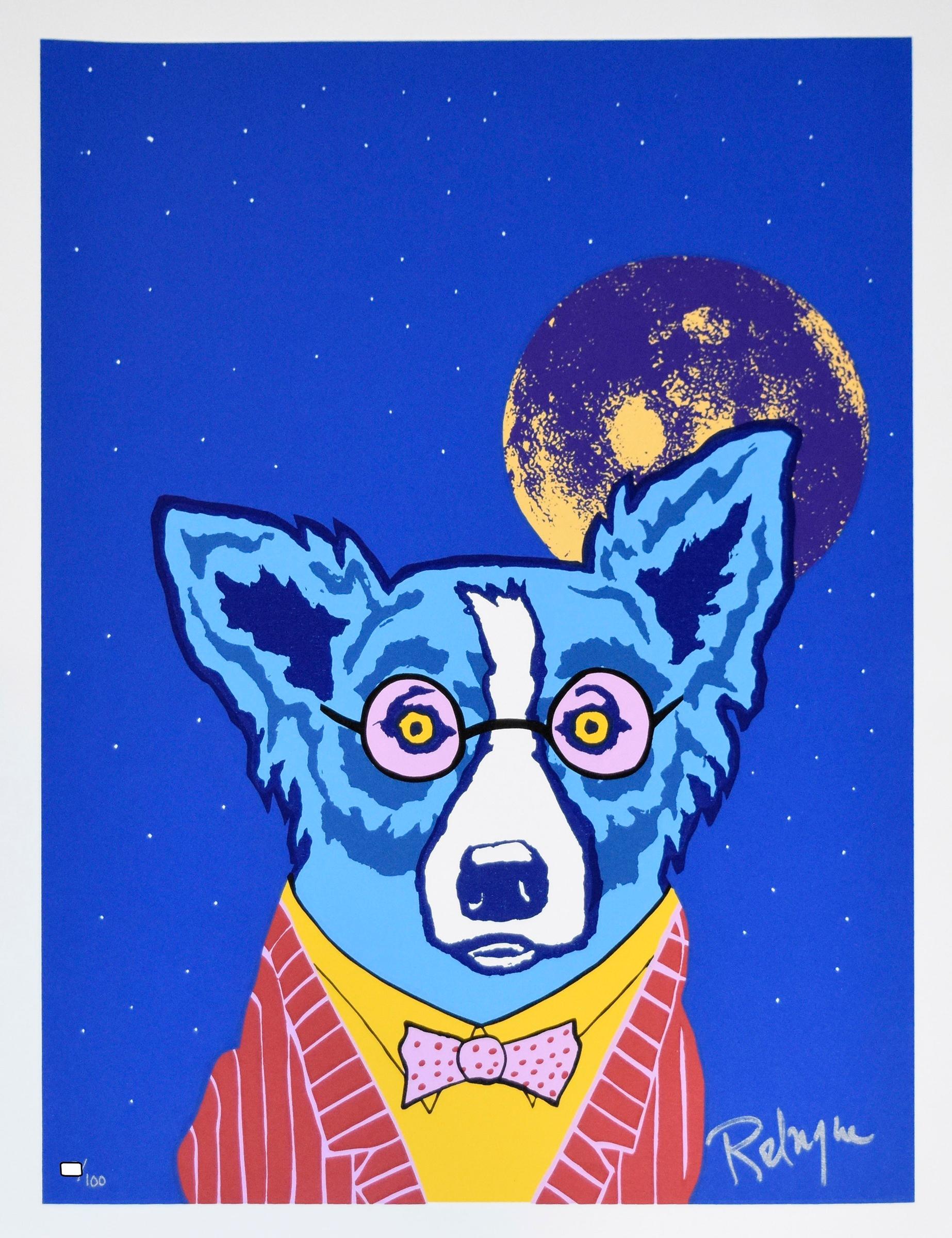 My Future's So Bright I Gotta Tragschirme/Looking at Life Through Rose Colored G (Orange), Animal Print, von George Rodrigue