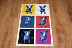 Original Li'l Blue Dog Proof Remarqued - Signed MM One of a Kind Blue Dog