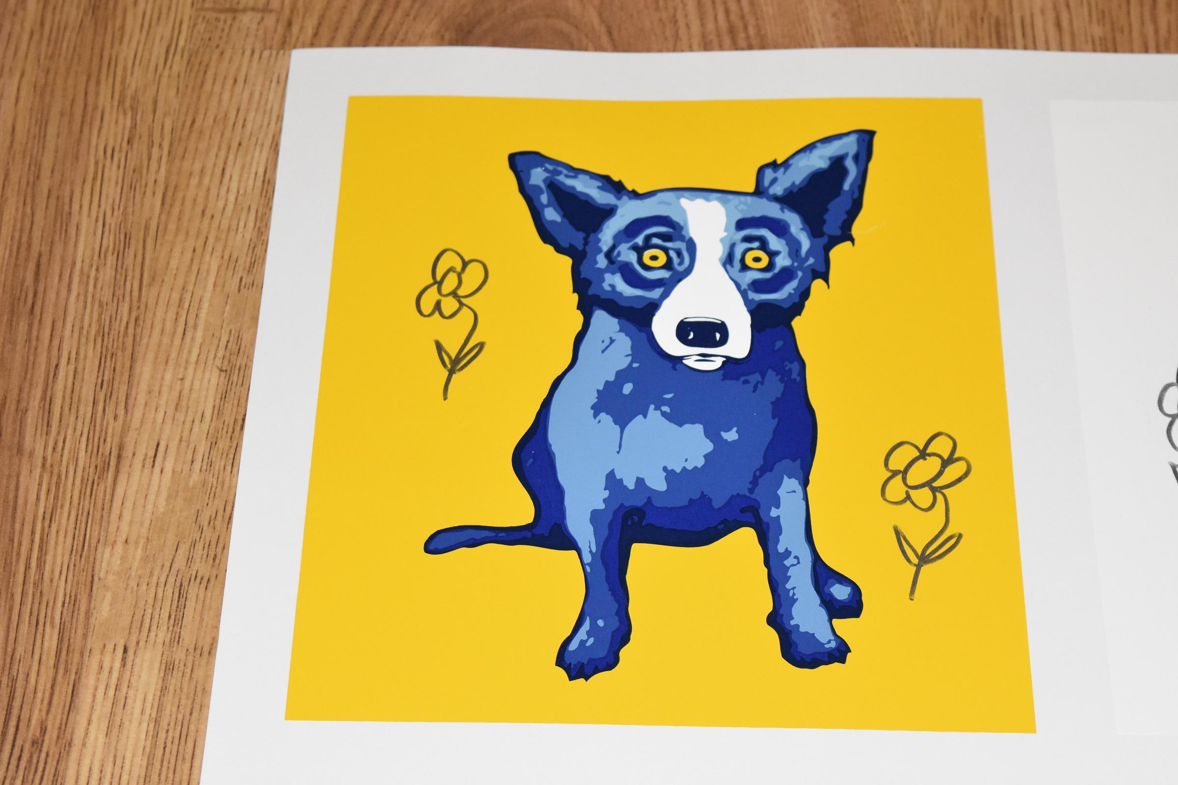 Artist:  George Rodrigue
Title:  Blue Dog “Original - Li’l Blue Dog Proof - Remarqued  ”
Medium:  Mixed Media	
Date:  1998
Edition:  One of a Kind
Dimensions:  30 X 18