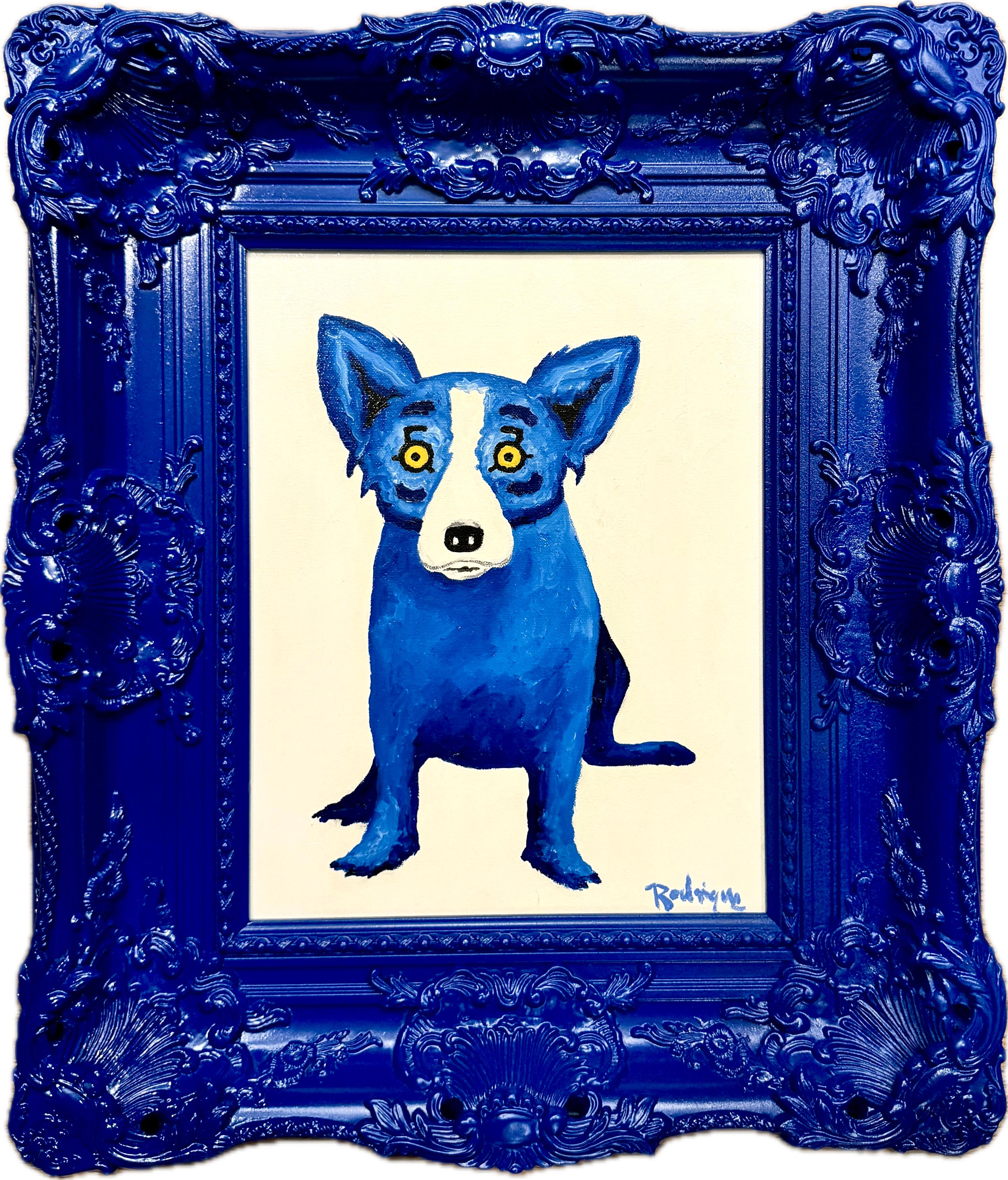 George Rodrigue Animal Painting - Blue Dog