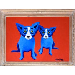 Blue Dog "Original - Hot Days Ahead" Signed Framed Artwork
