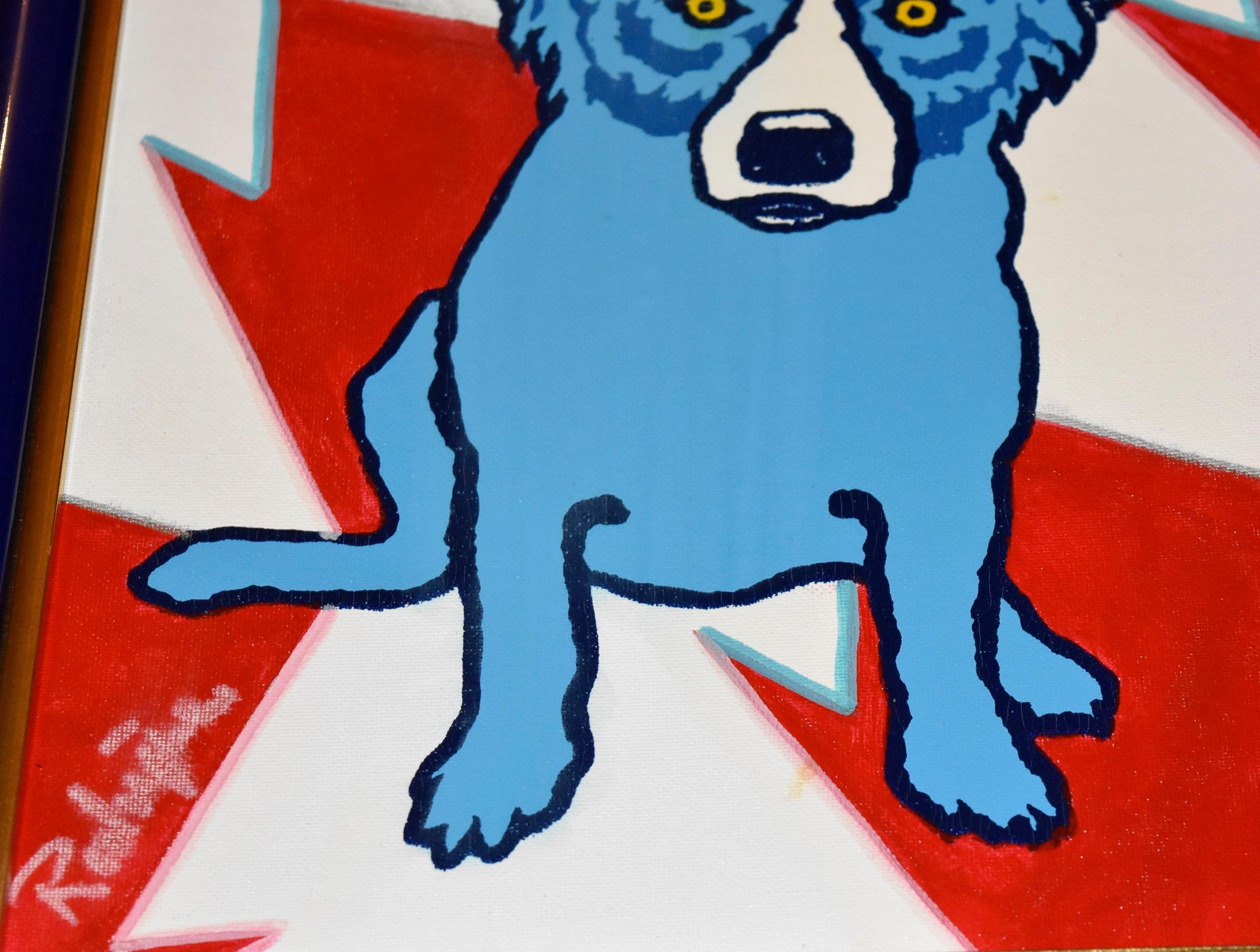 original blue dog painting value