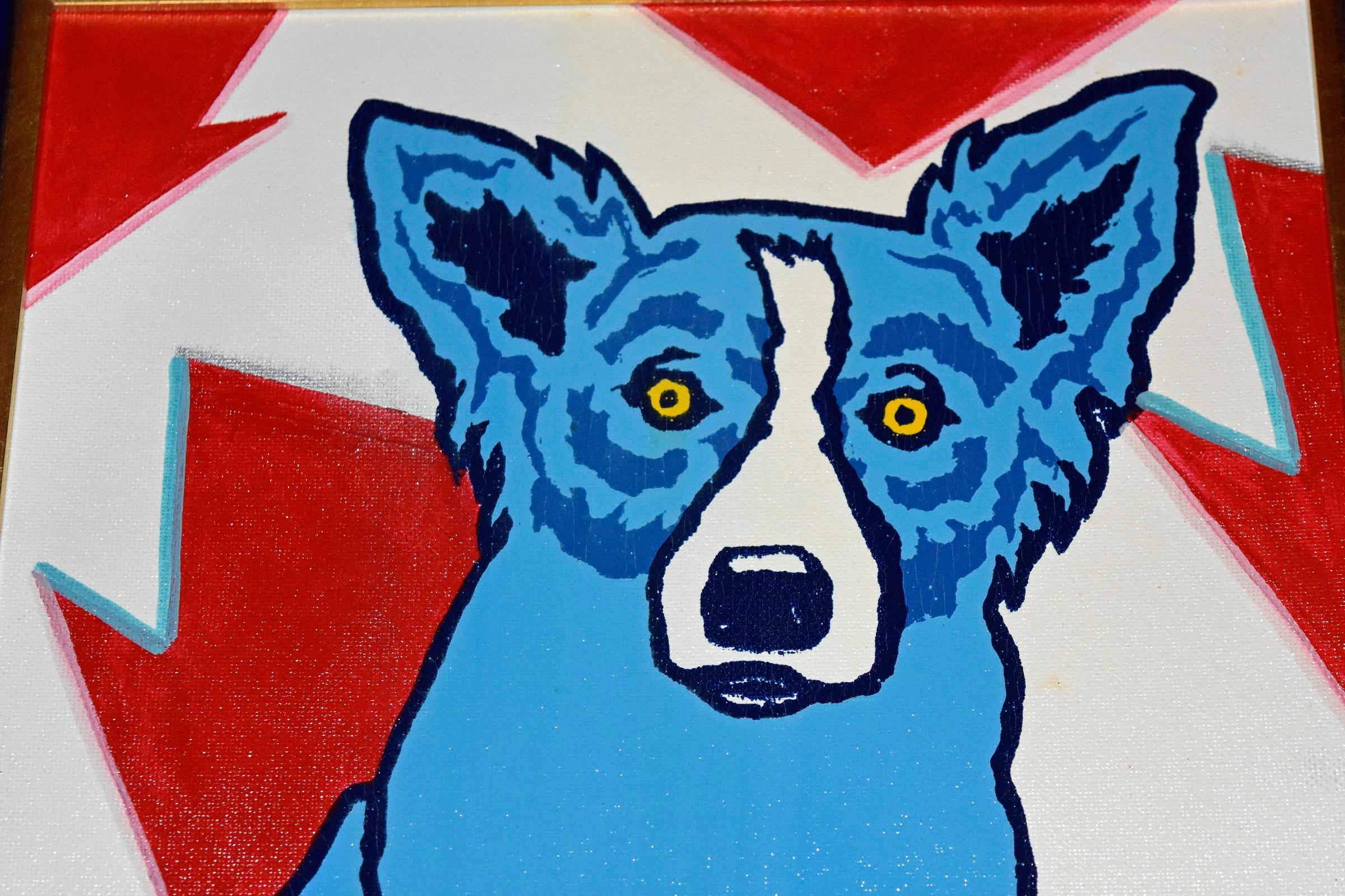 blue dog art for sale