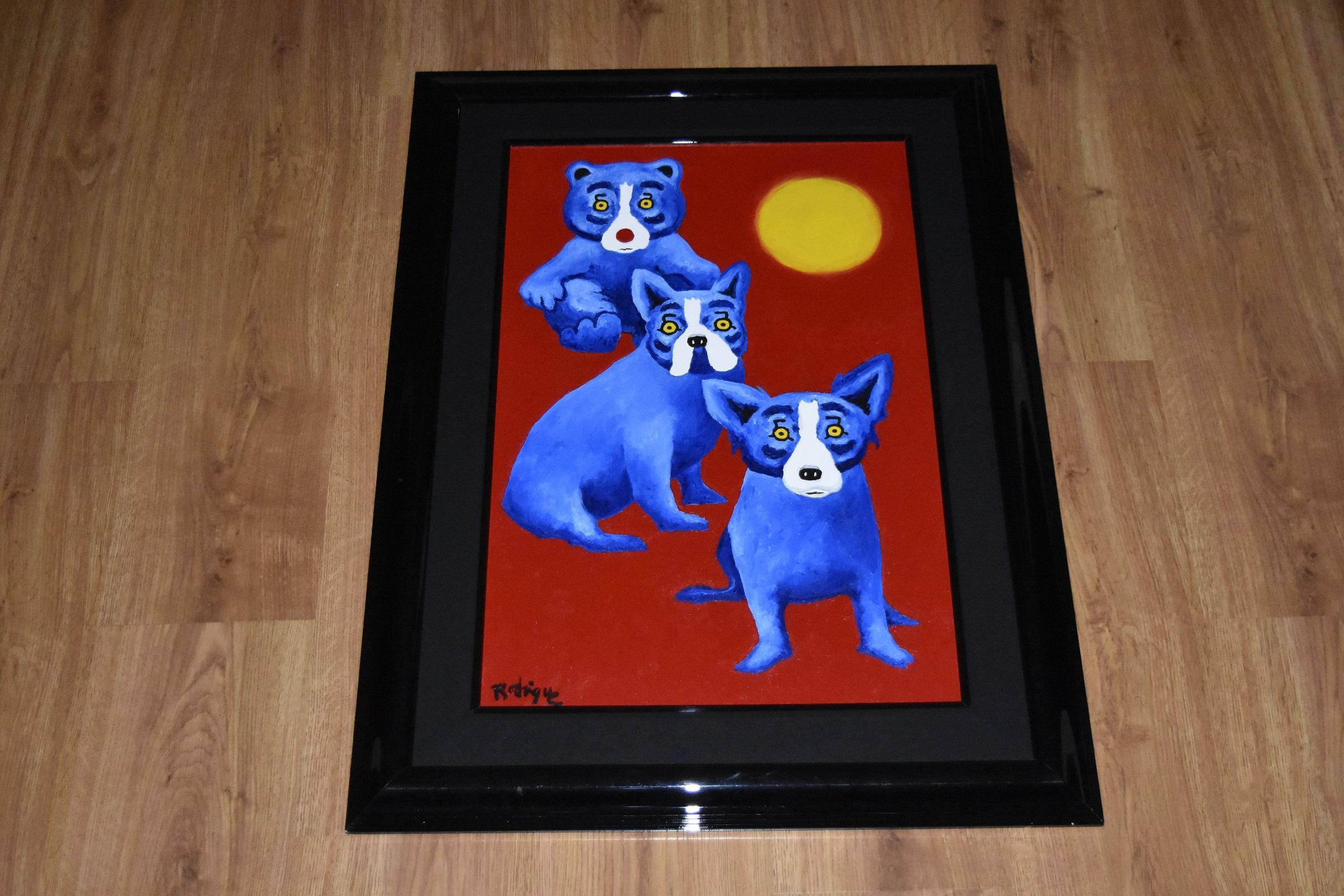 Original - Boogie Dudley y Azul - Acrílico sobre lienzo - Painting de George Rodrigue