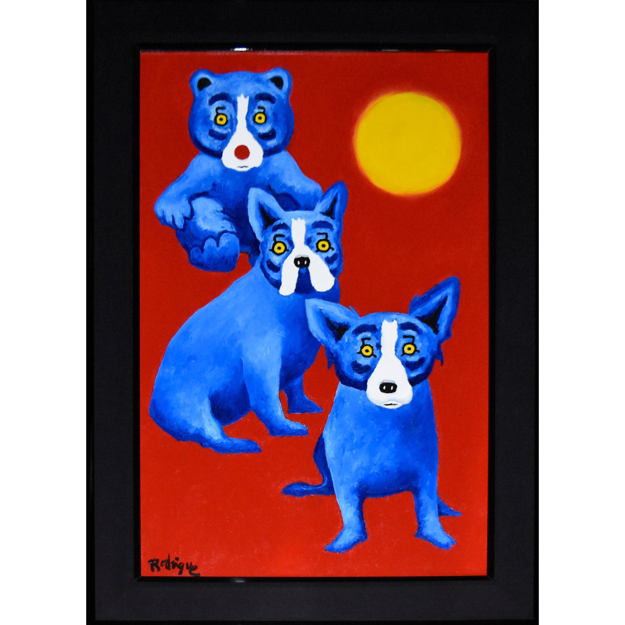 Original - Boogie Dudley and Blue - Acrylic on Canvas