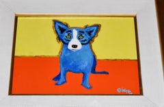 Original - Center Stage - Acrylic on Linen - Signed Blue Dog