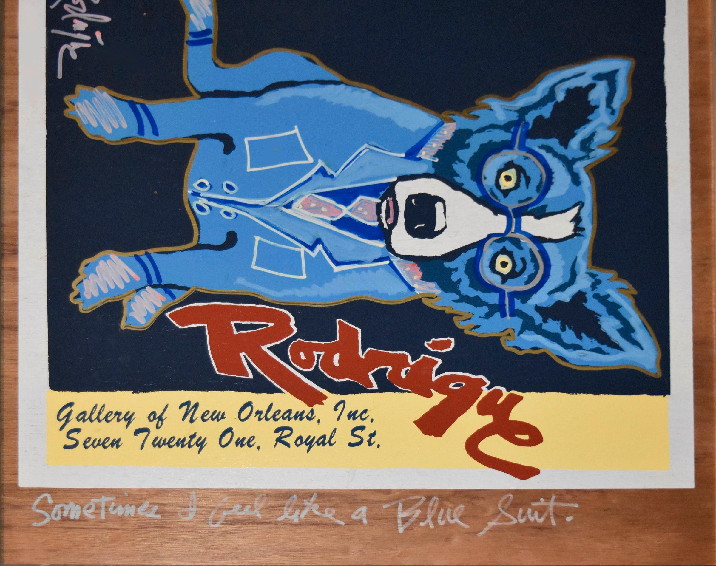 Original - Gallery Edition I - MM on Plywood - Brown Animal Painting by George Rodrigue