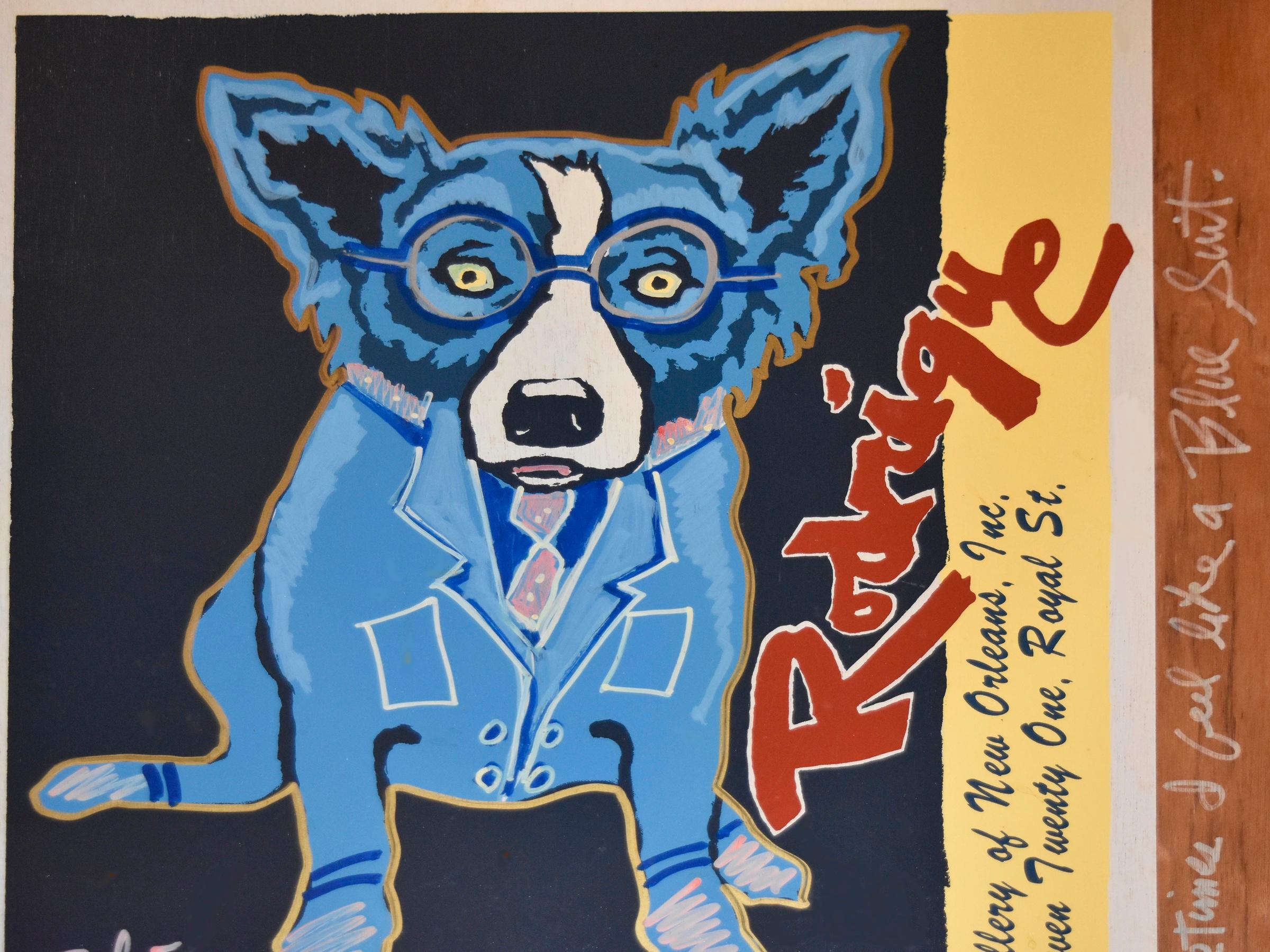 George Rodrigue Animal Painting - Original - Gallery Edition I - MM on Plywood