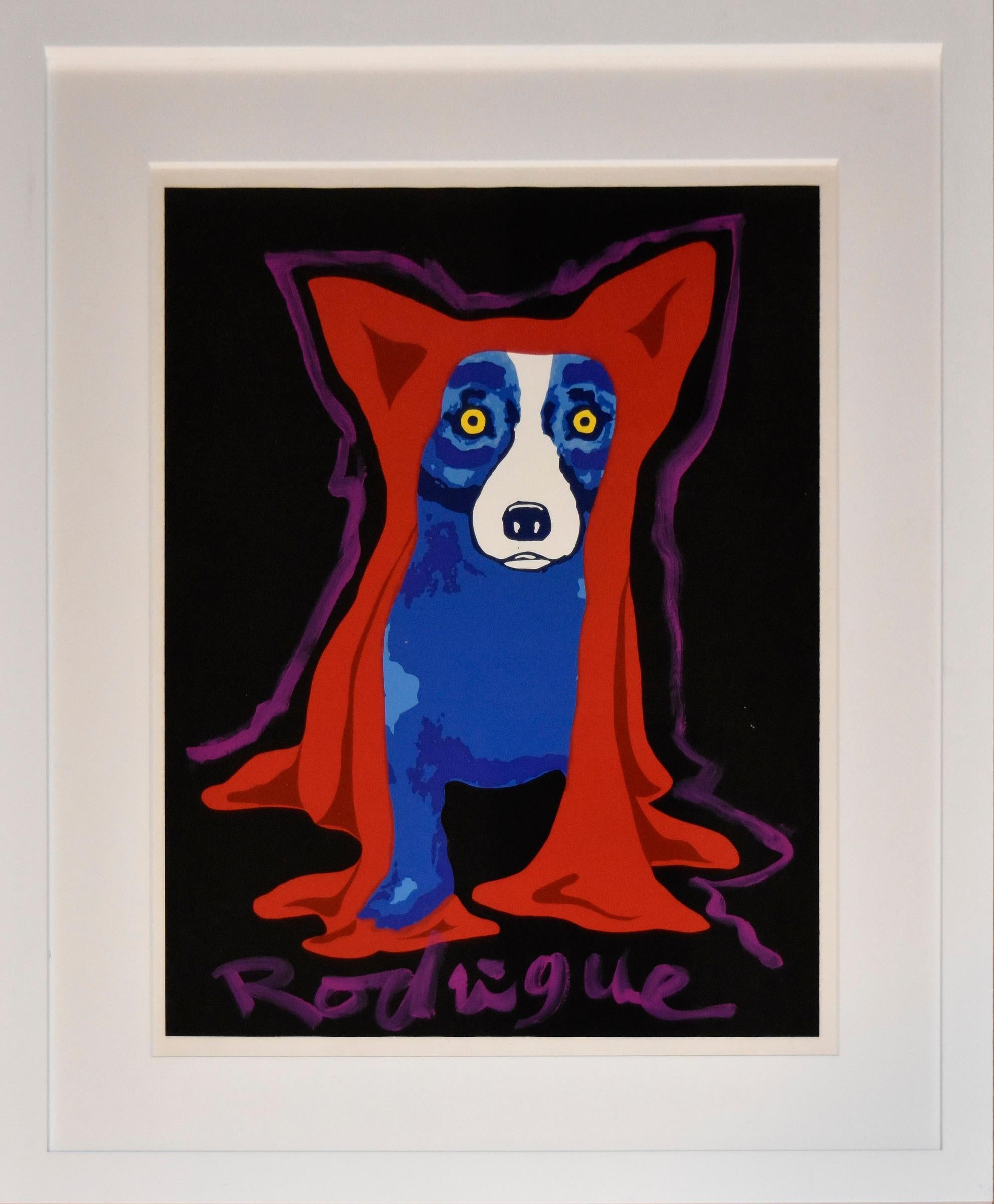 blue dog painting original