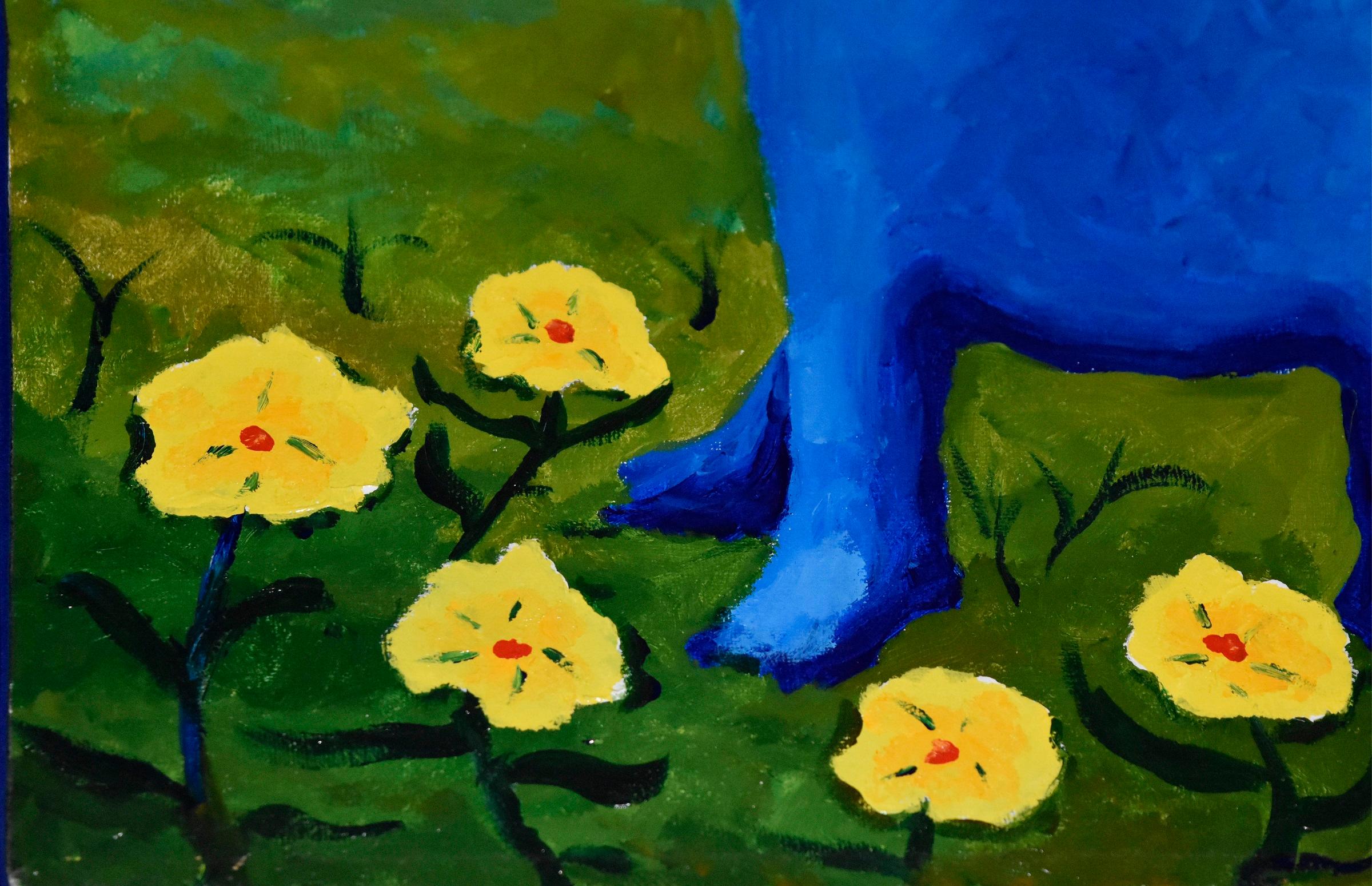 Original - Happy Flowers for Good Luck - Oil on Canvas - Pop Art Painting by George Rodrigue
