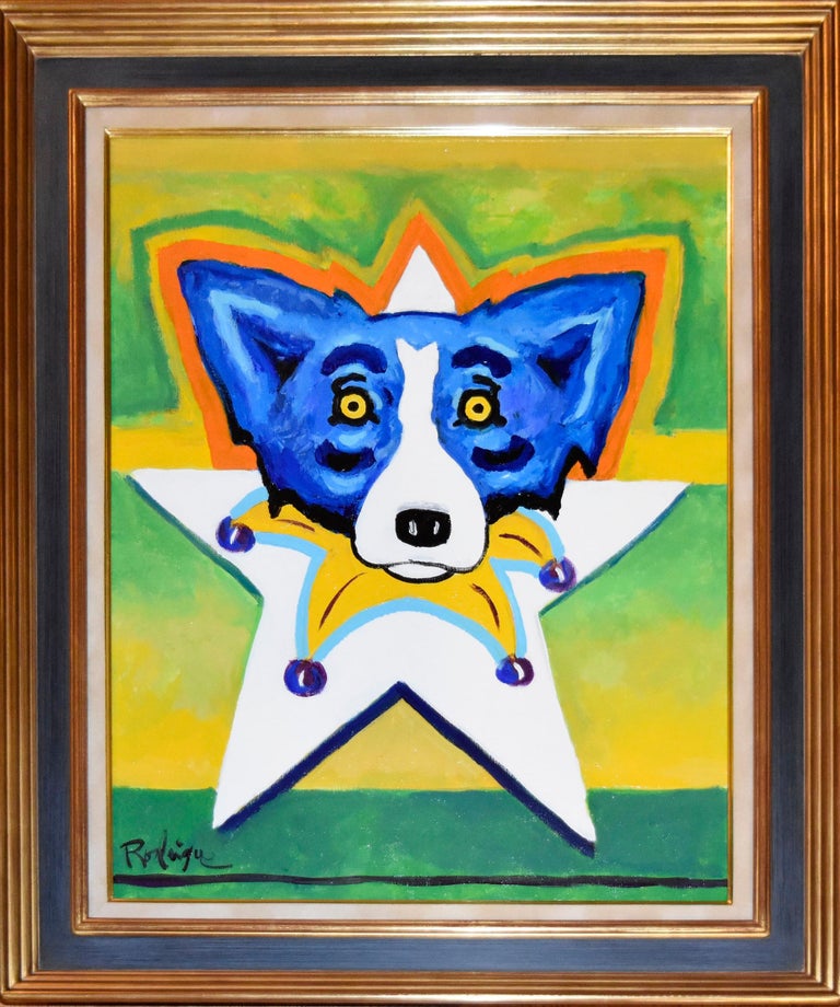 George Rodrigue Original Star Of Mardi Gras Signed Acrylic