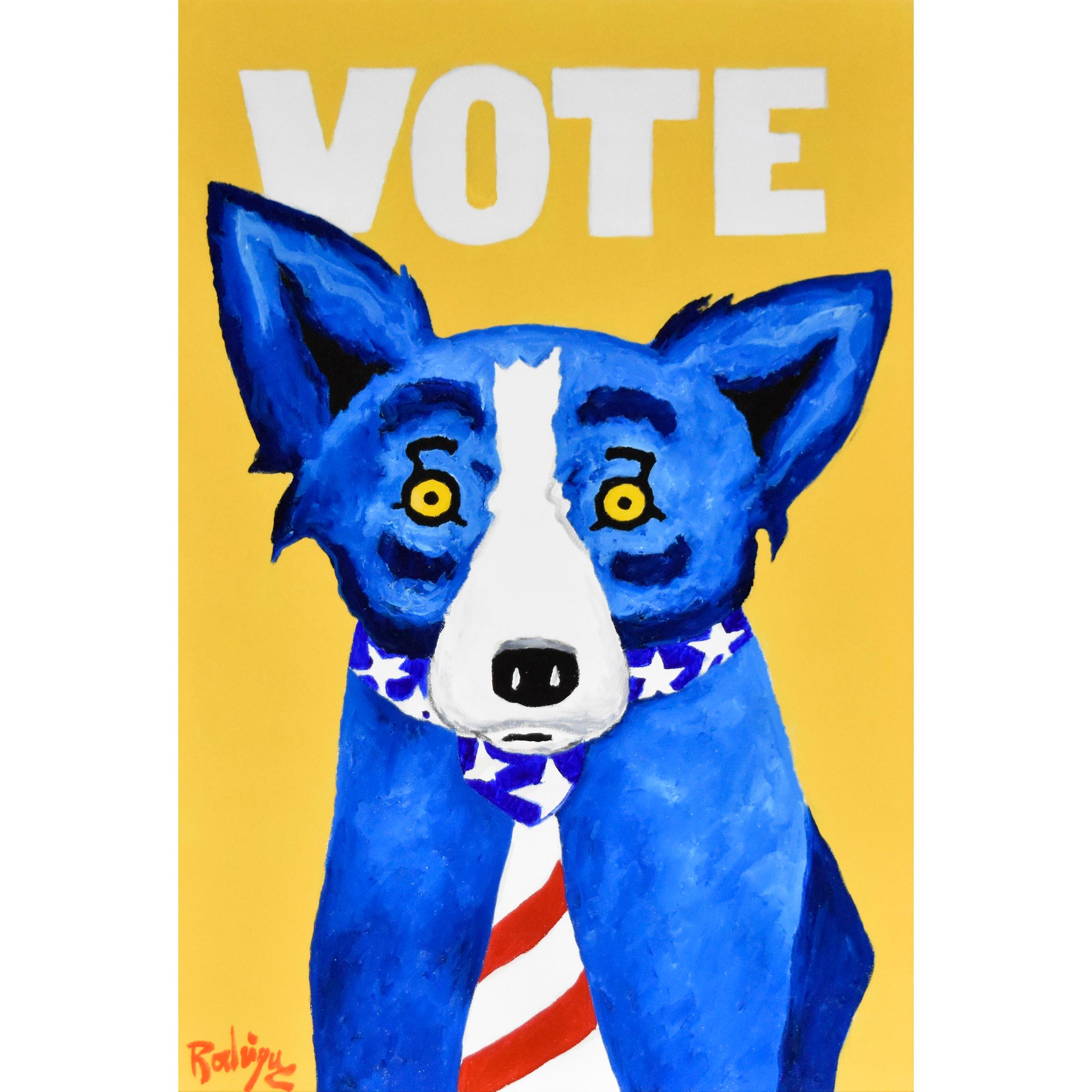 Original - Votez pour moi - Acrylique sur toile - Painting de George Rodrigue