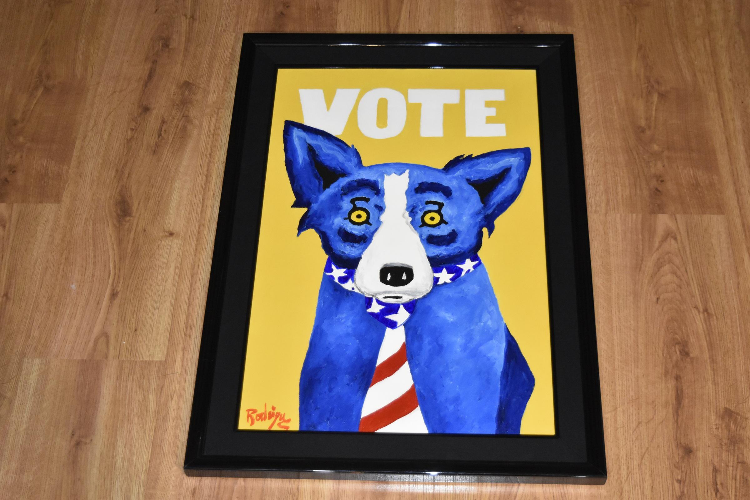 Original - Votez pour moi - Acrylique sur toile - Pop Art Painting par George Rodrigue