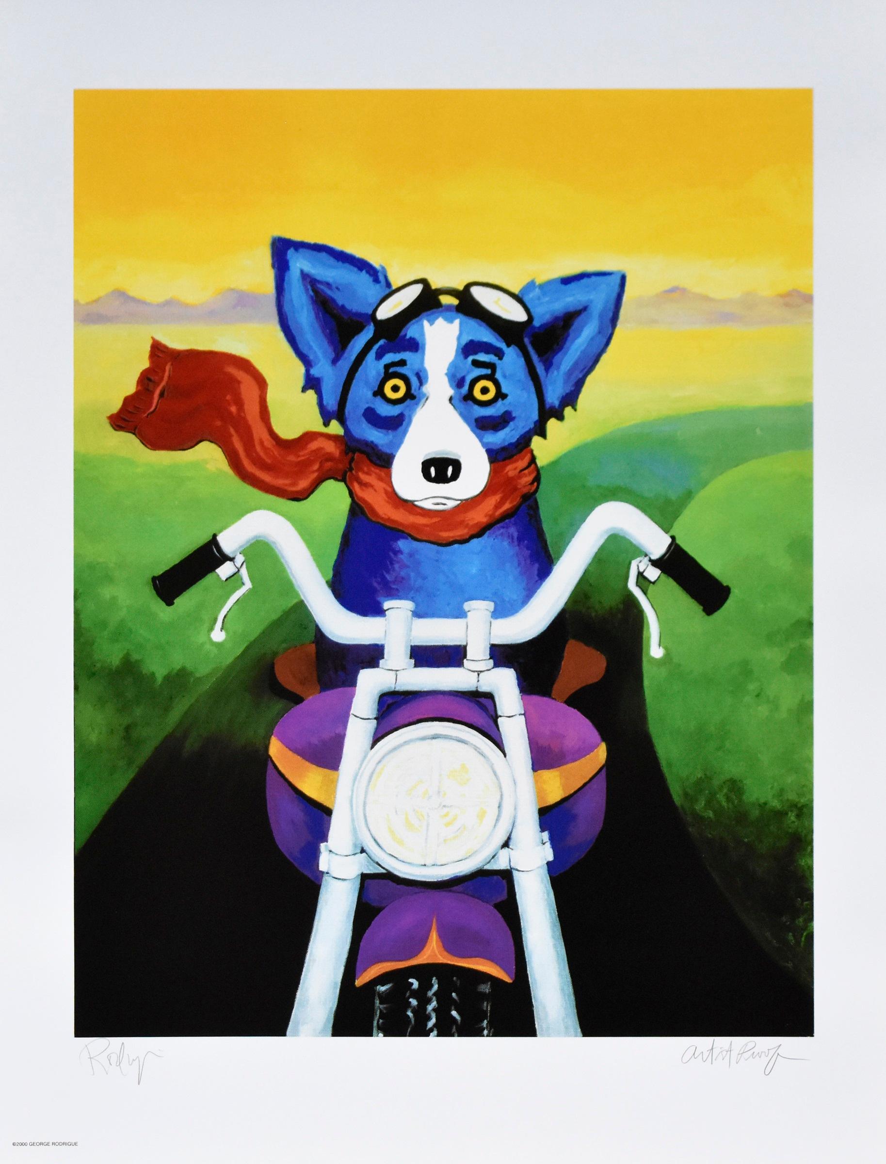 George Rodrigue Animal Print - A Faster Breed Reverse