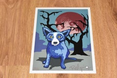 A Night with My Best Friend - Signed Silkscreen Print - Blue Dog