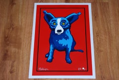 Absolut Dog - Signed Silkscreen Blue Dog Print