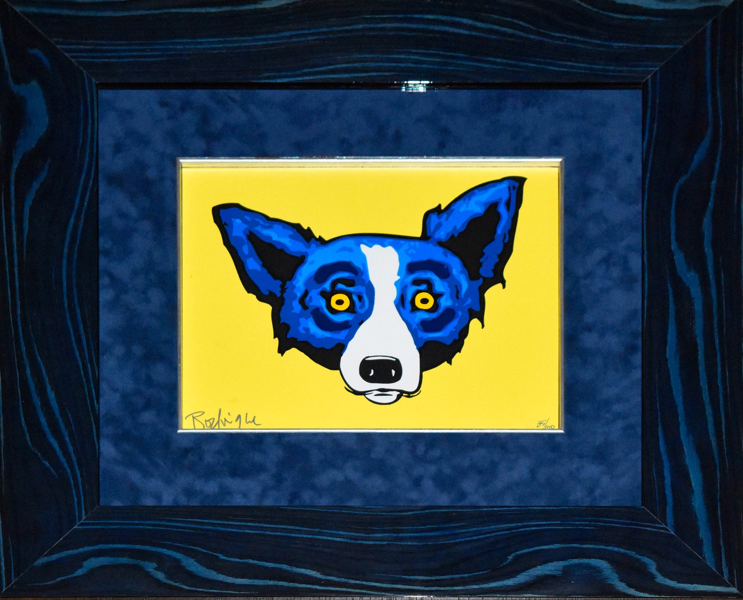 Ahead of the Game Yellow - Sérigraphie en soie signée - Print de George Rodrigue