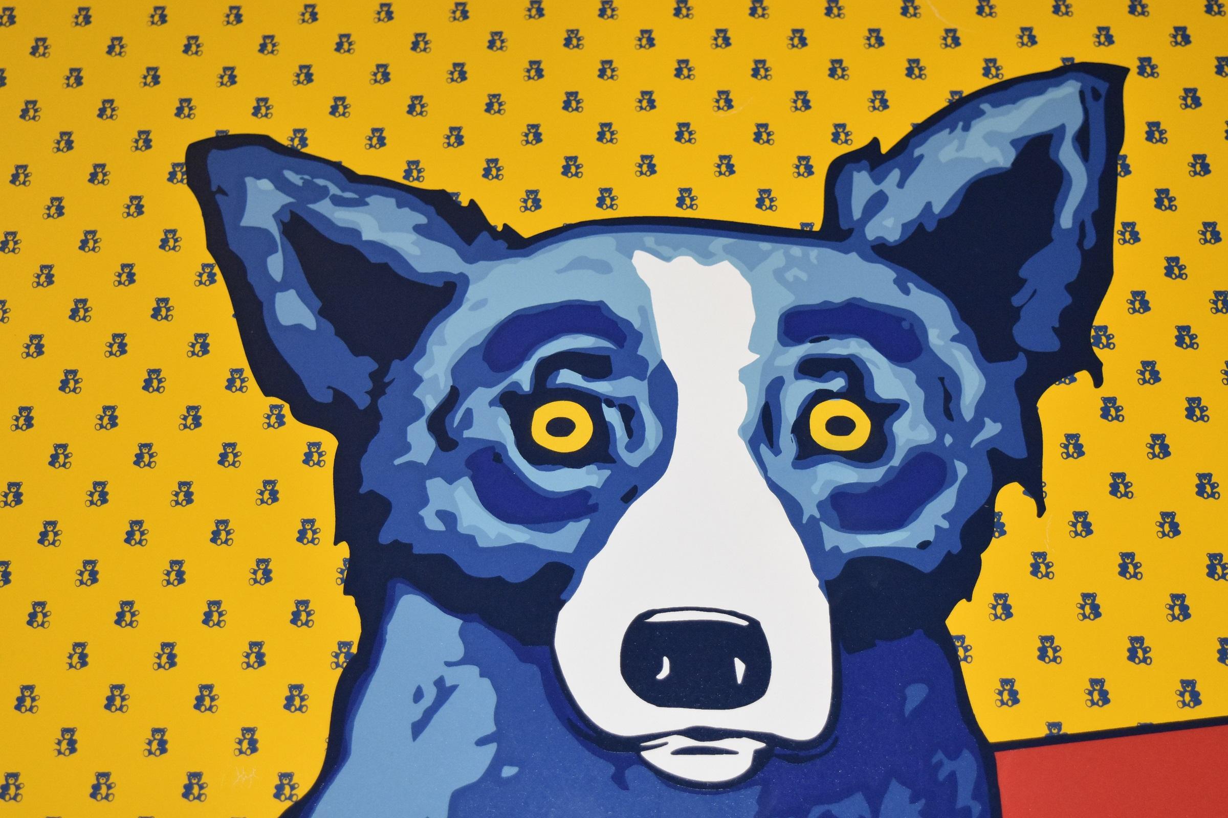 Artist:  George Rodrigue
Title:  Blue Dog “Bear Walls”
Medium:  Silkscreen	
Date:  1997
Edition:  Artist Proof
Dimensions:  29” X 21
