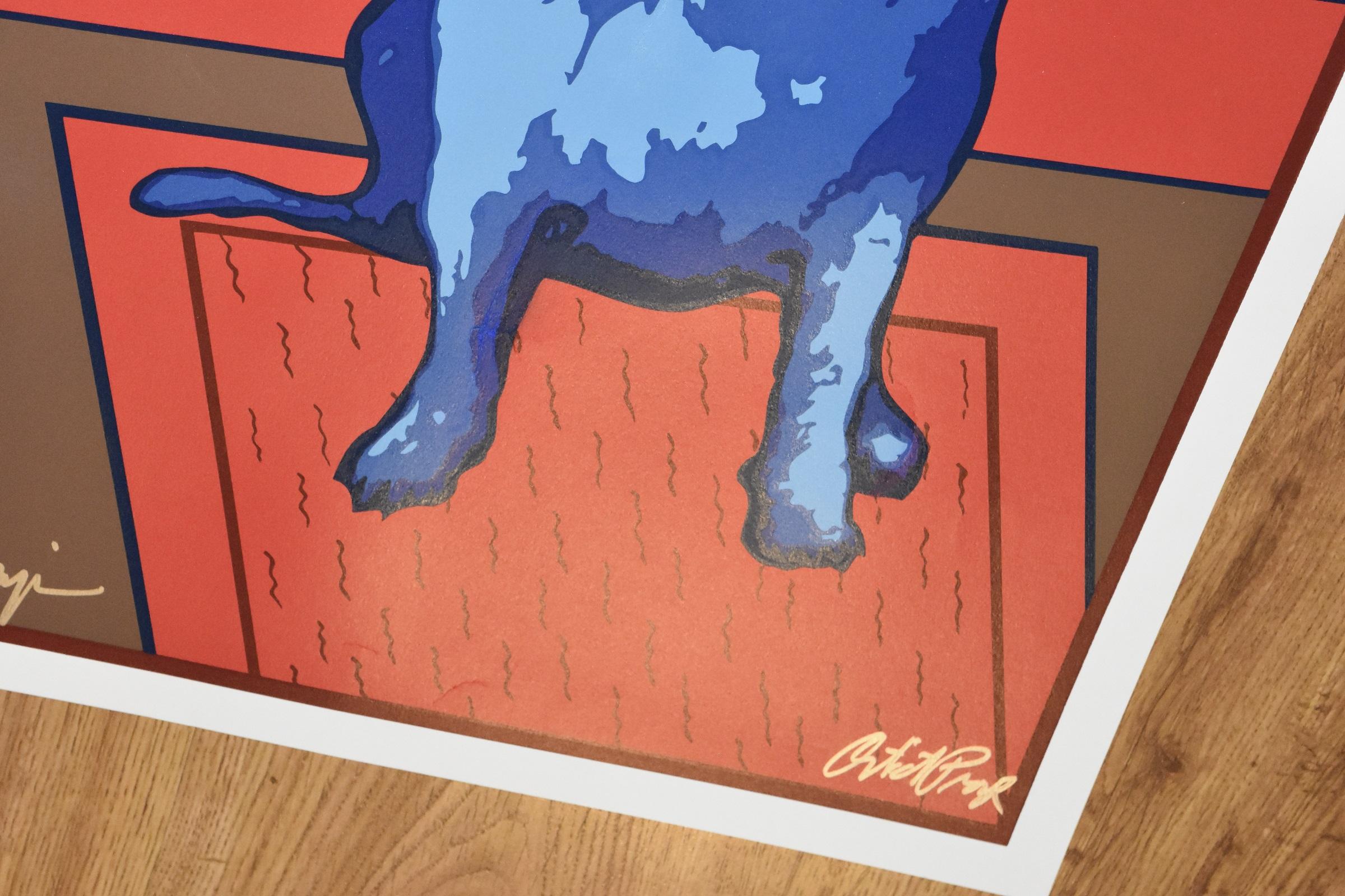 Bear Walls - Signed Silkscreen Print - Blue Dog 4