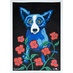 Blue Dog "A Garden Party - Black"