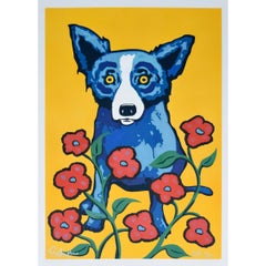 Blue Dog "A Garden Party - Yellow"