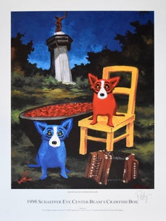 Blue Dog "Boiling My Blues Away" Signed Lithograph