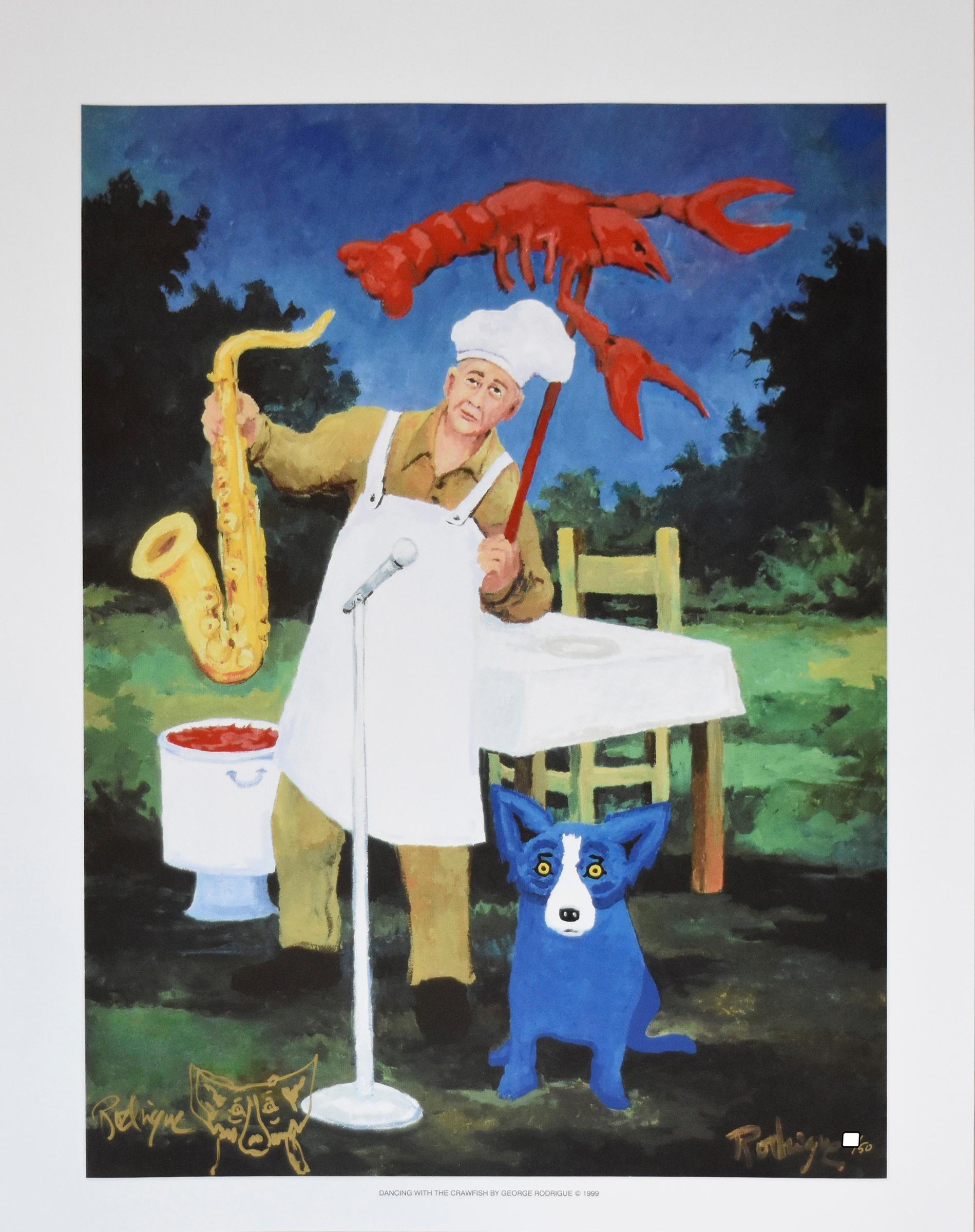 Blue Dog "Dancing with the Crawfish"