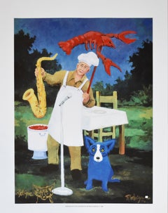 Blue Dog "Dancing with the Crawfish"