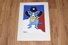 Blue Dog "I Wanna Be a Texas Ranger" Signed Numbered Print
