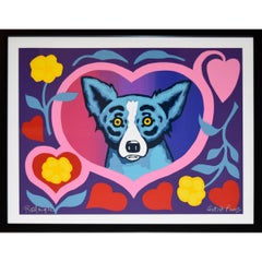 Blue Dog "Love Me Forever" - Silkscreen Signed Numbered Print