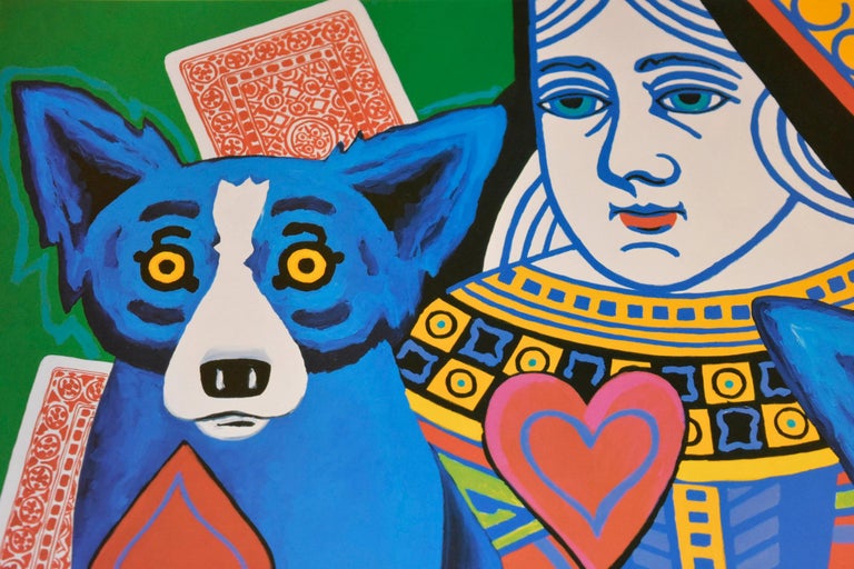 Rodrigue Blue Dog "Luck Be a Lady" For Sale at 1stDibs
