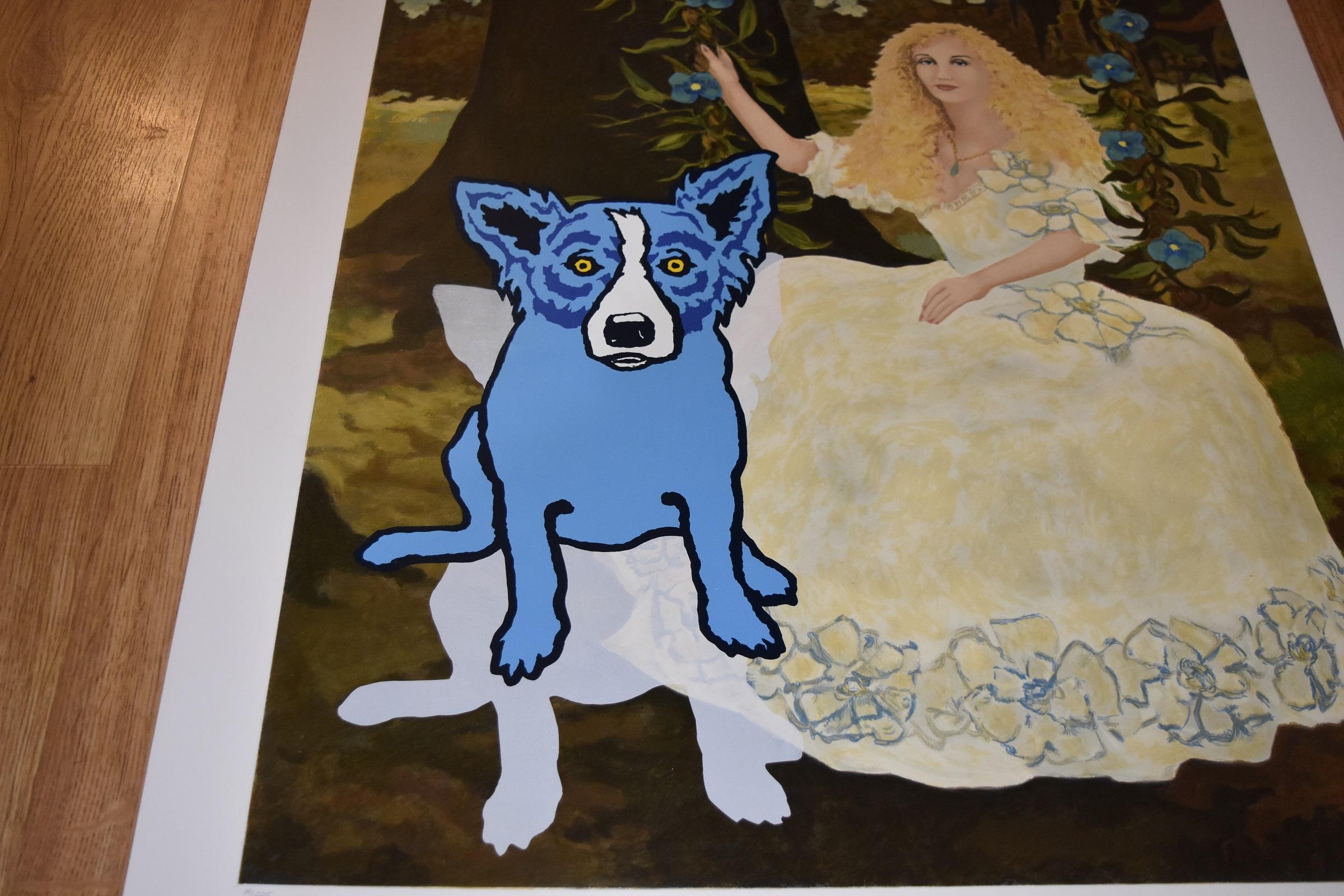 Diese Blue Dog-Werke zeigen eine blonde Frau 
