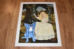 Blue Dog "Morning Glories with Tiffany 2" Signed Numbered Silkscreen Print
