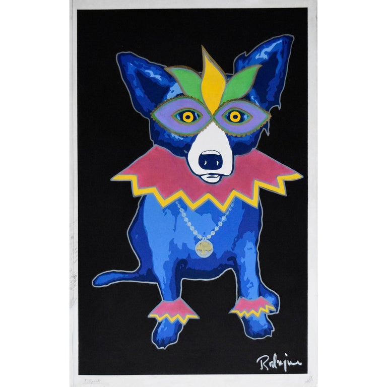 Rodrigue Blue Dog "Original Party Animal Black Concept